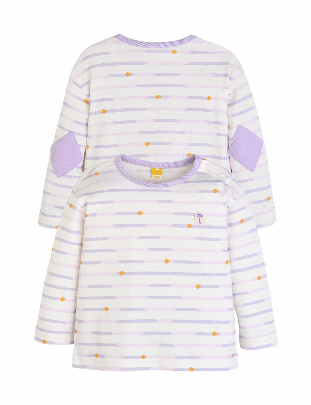 Moimoln☘︎25秋 超柔透氣條紋上衣(紫色)