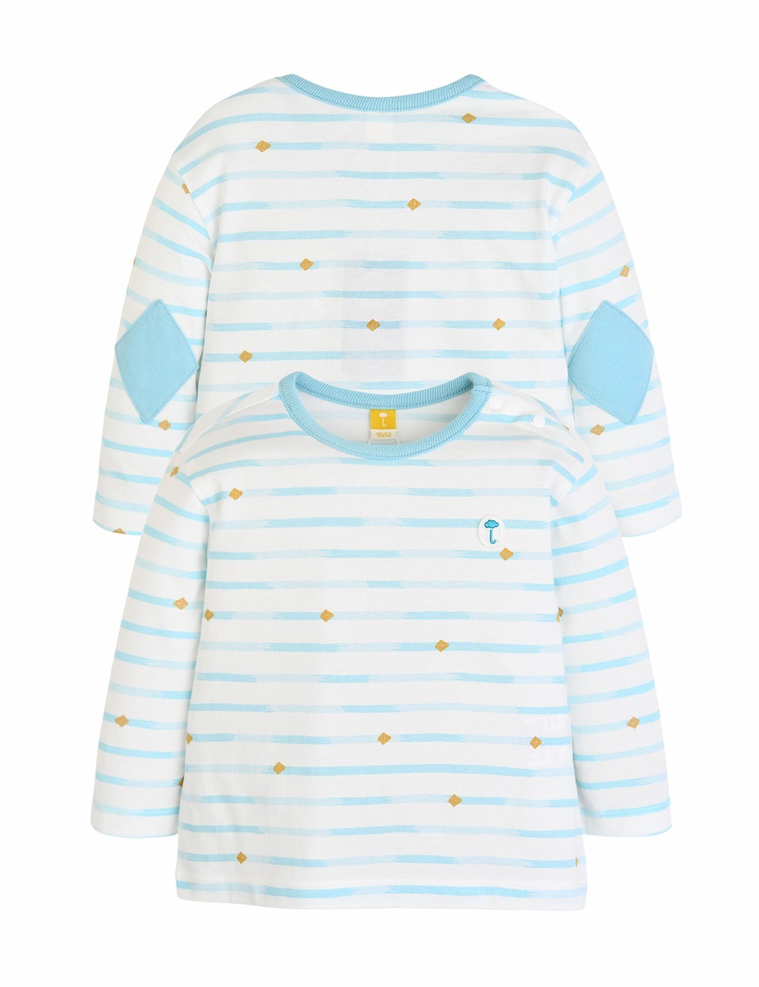 Moimoln☘︎25秋 超柔透氣條紋上衣(藍色)