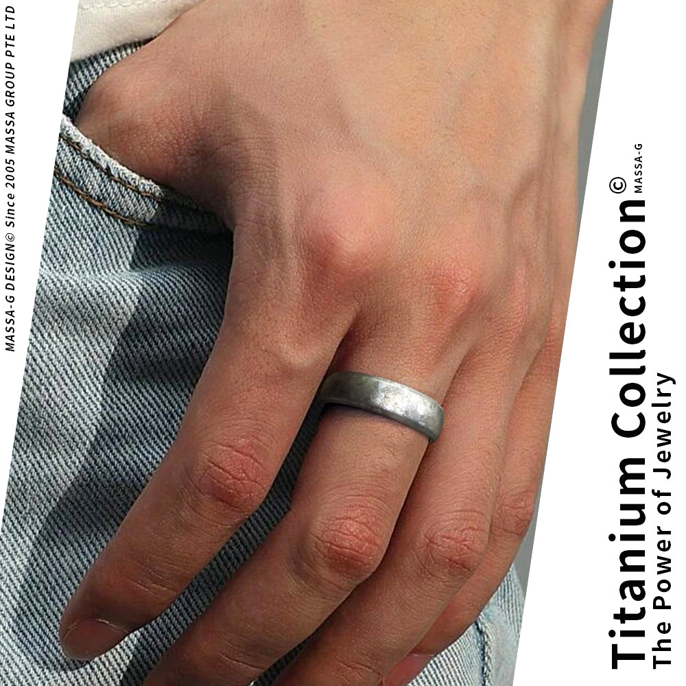MASSA-G 純鈦鈦焰系列【炎光】鈦金男戒(6mm)
