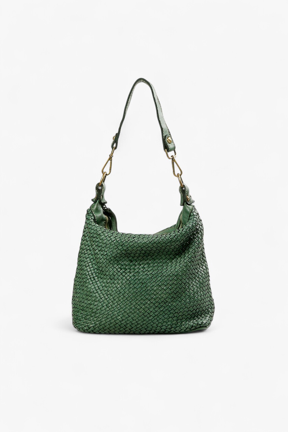 Astrid 編織中型水桶包 鮮綠