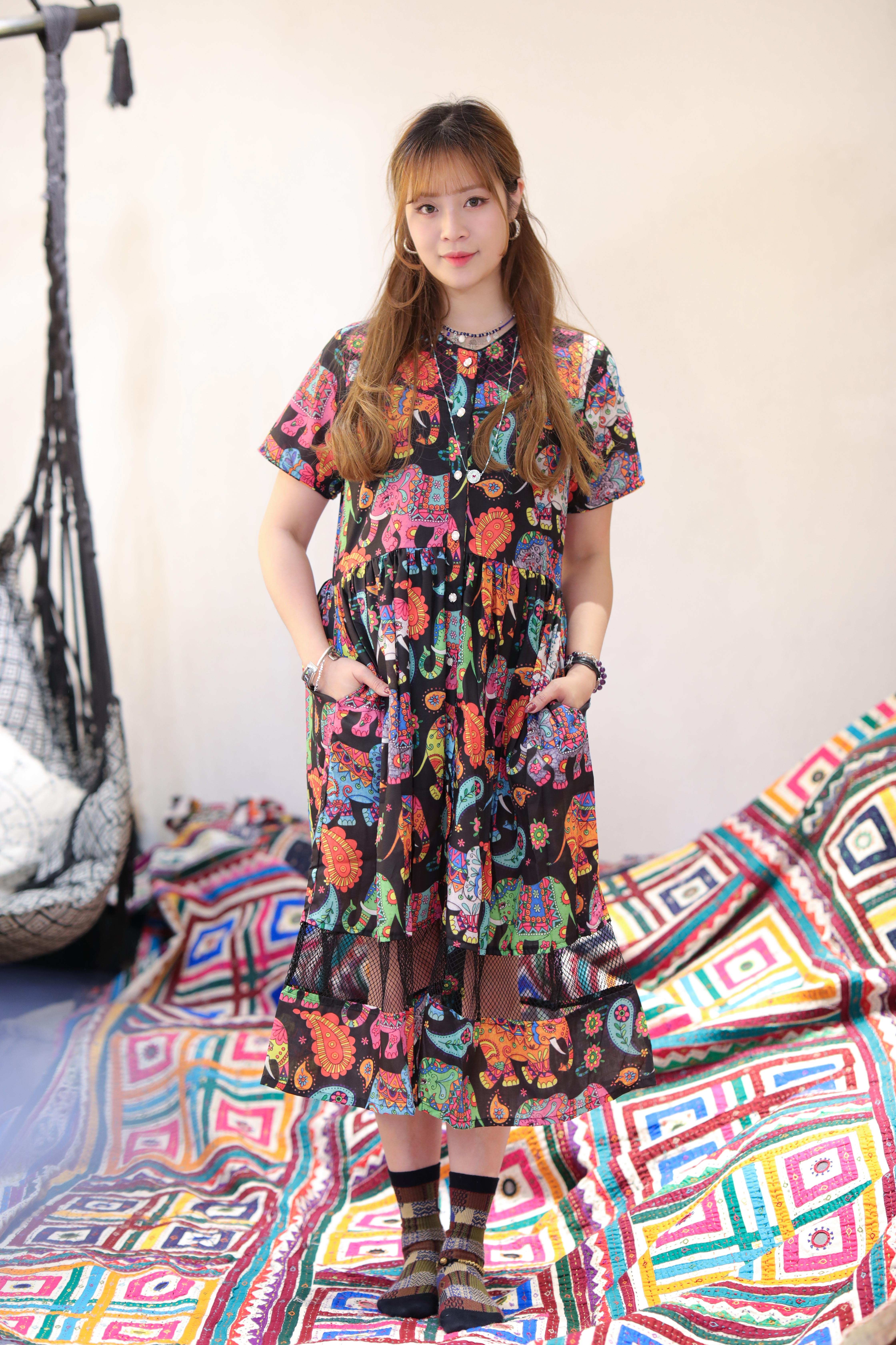 Macrame 連身裙 - M3554C - Black (0821Live)