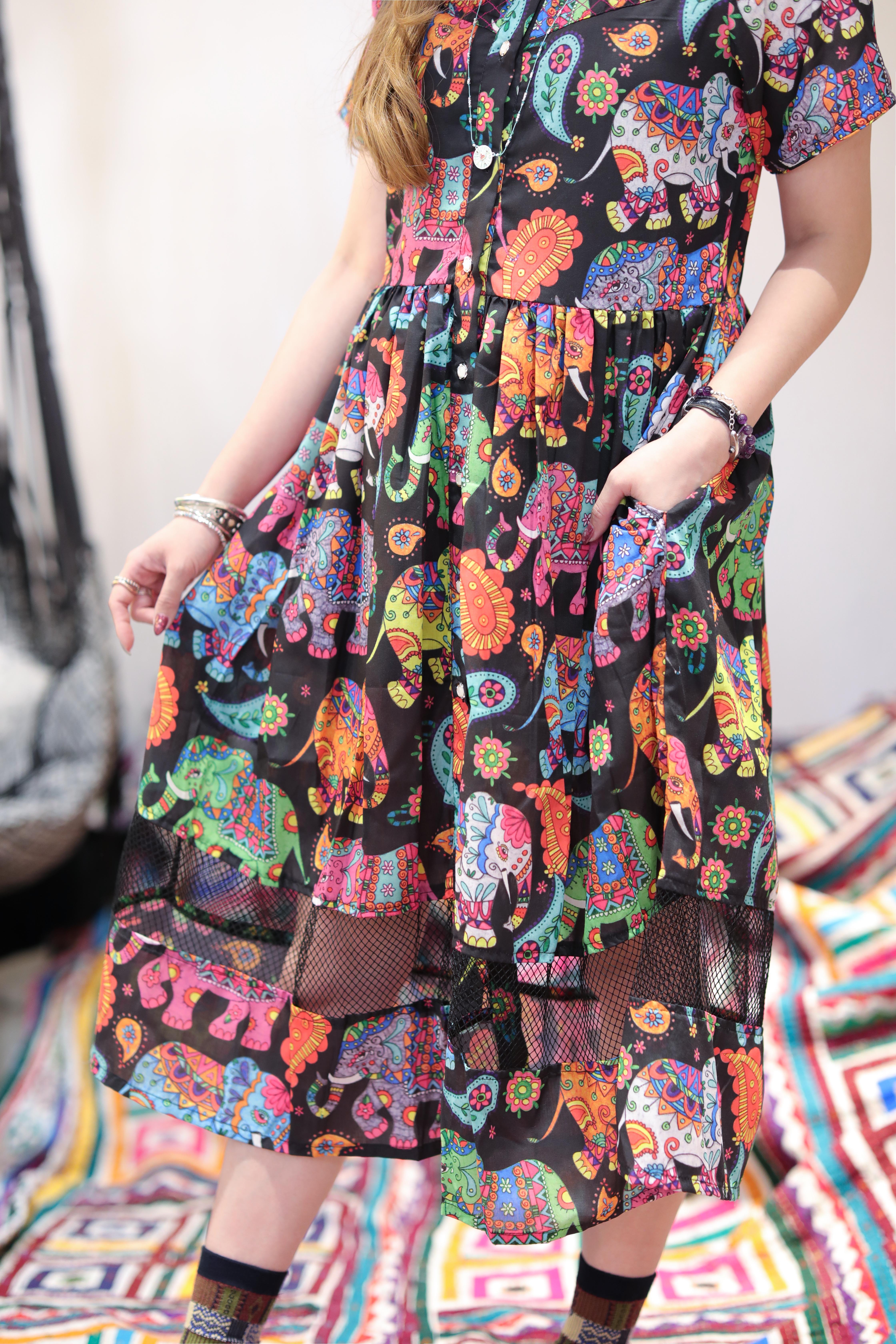 Macrame 連身裙 - M3554C - Black (0821Live)