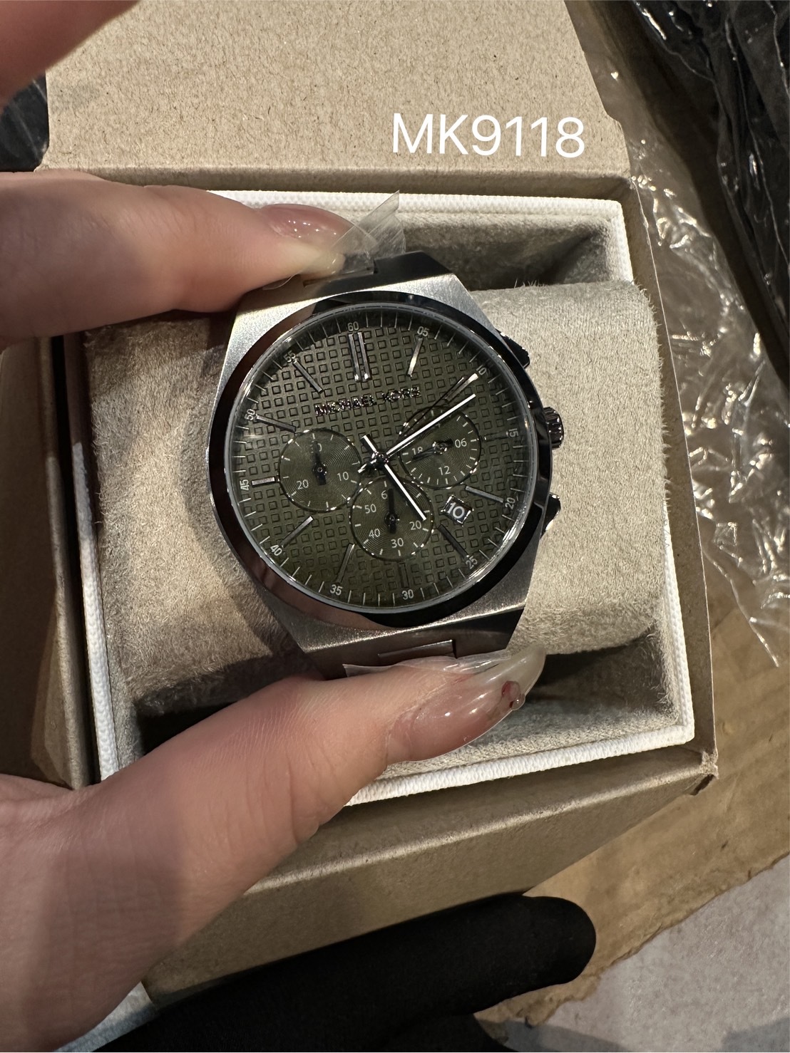 Michael Kors MK9118 三眼 不鏽鋼錶帶 男錶 手錶