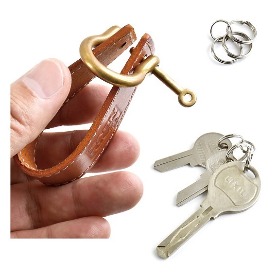VanNuys E092 Vintage Shrink Leather Keychain