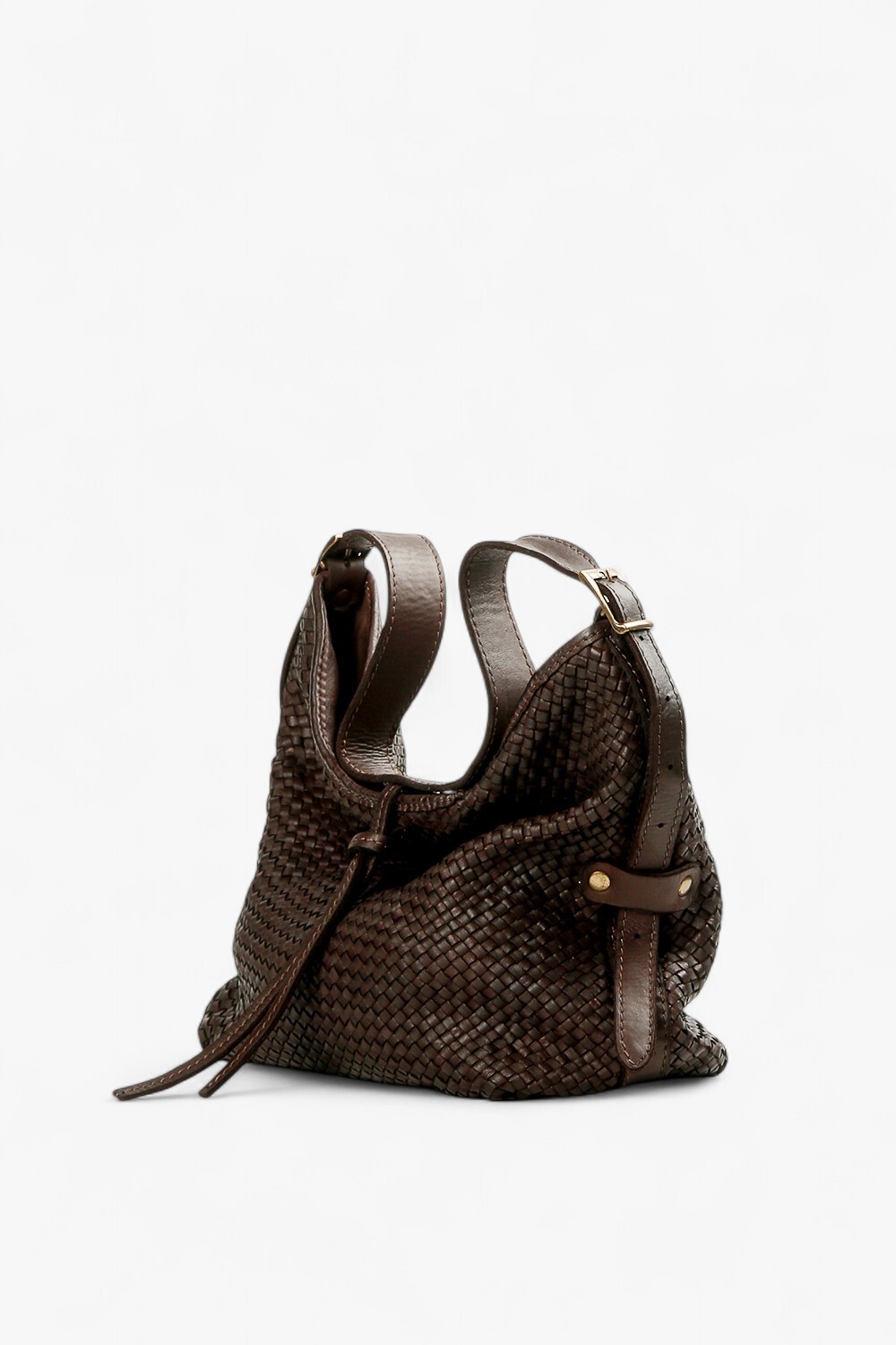 CODA 細編織蝴蝶結肩背包 深咖