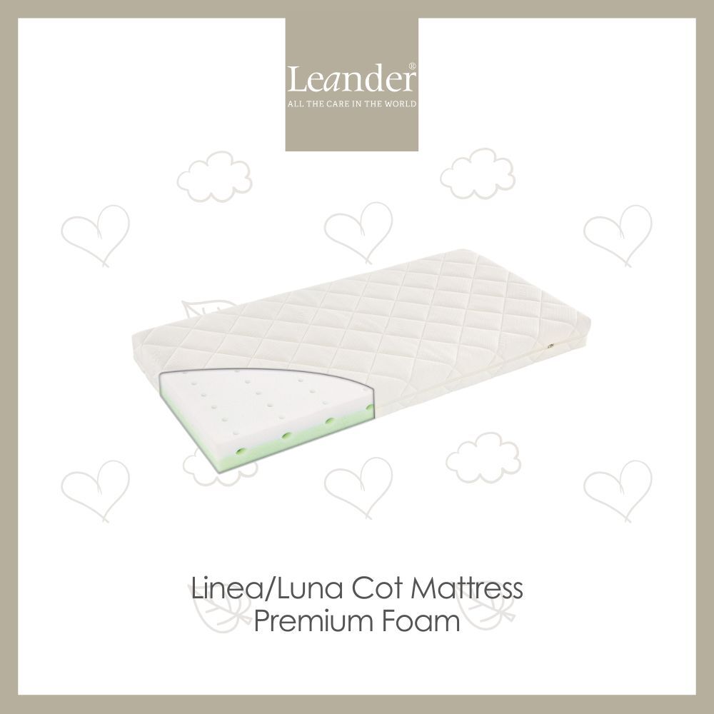 Leander Linea™ & Luna™ Cot Mattress - Premium Foam