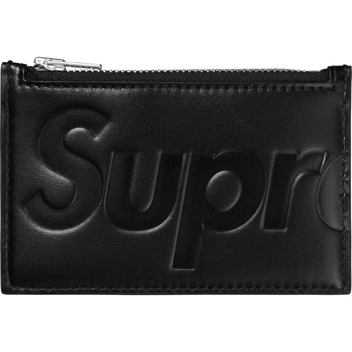 SUPREME 25SS LEATHER ZIP CARD HOLDER