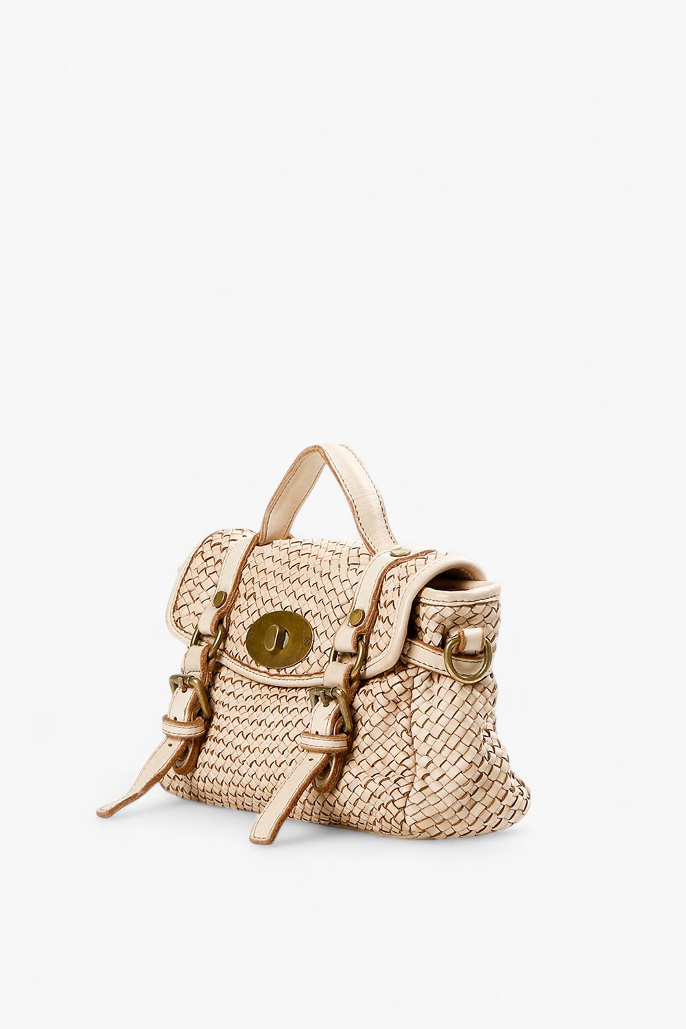 Minnie 編織英倫包 卡其