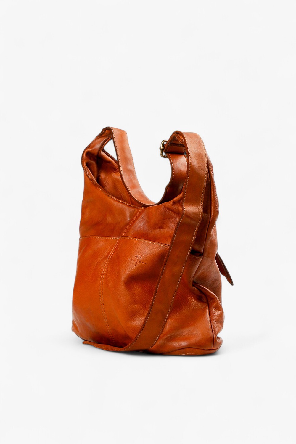 Simple 雙口袋肩背包 棕色