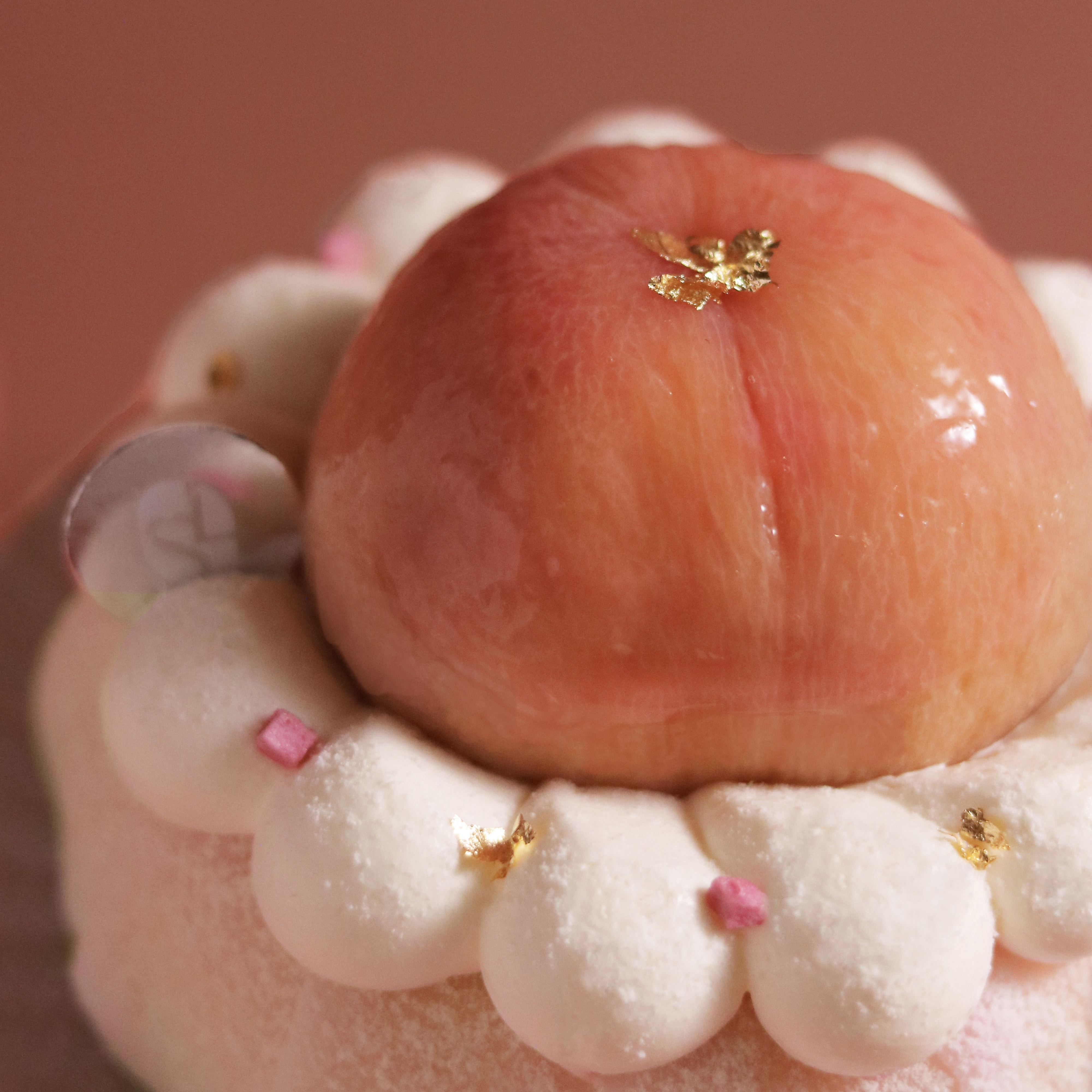 一顆水蜜桃布丁蛋糕