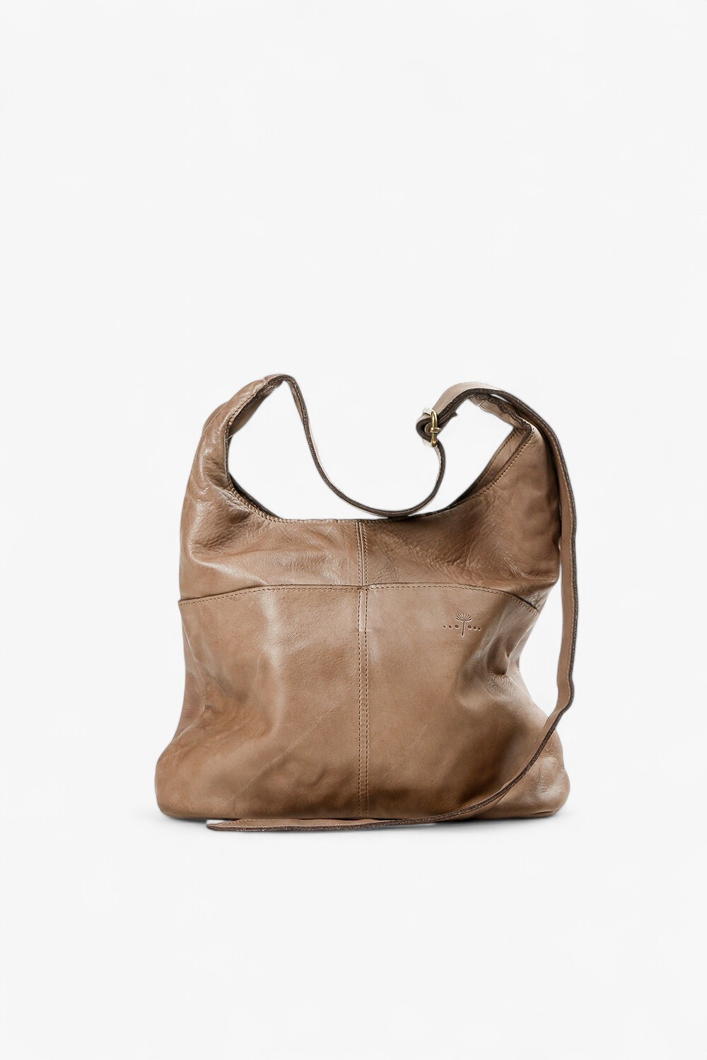 Simple 雙口袋肩背包 深豆沙