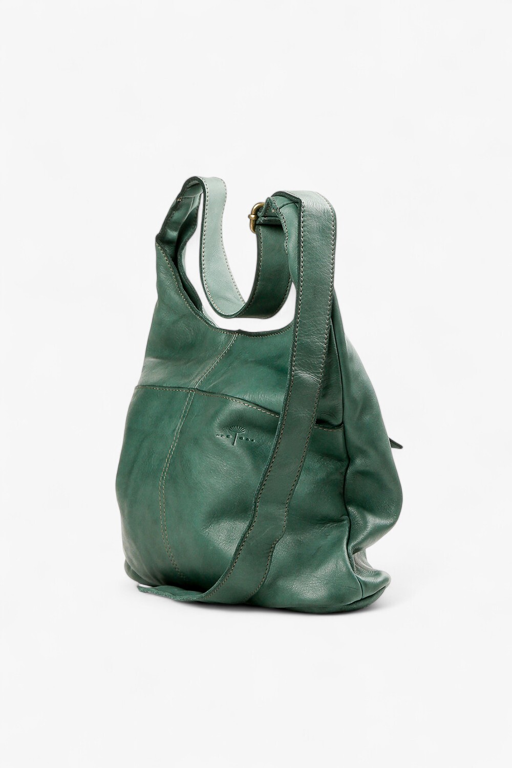 Simple 雙口袋肩背包 湖綠