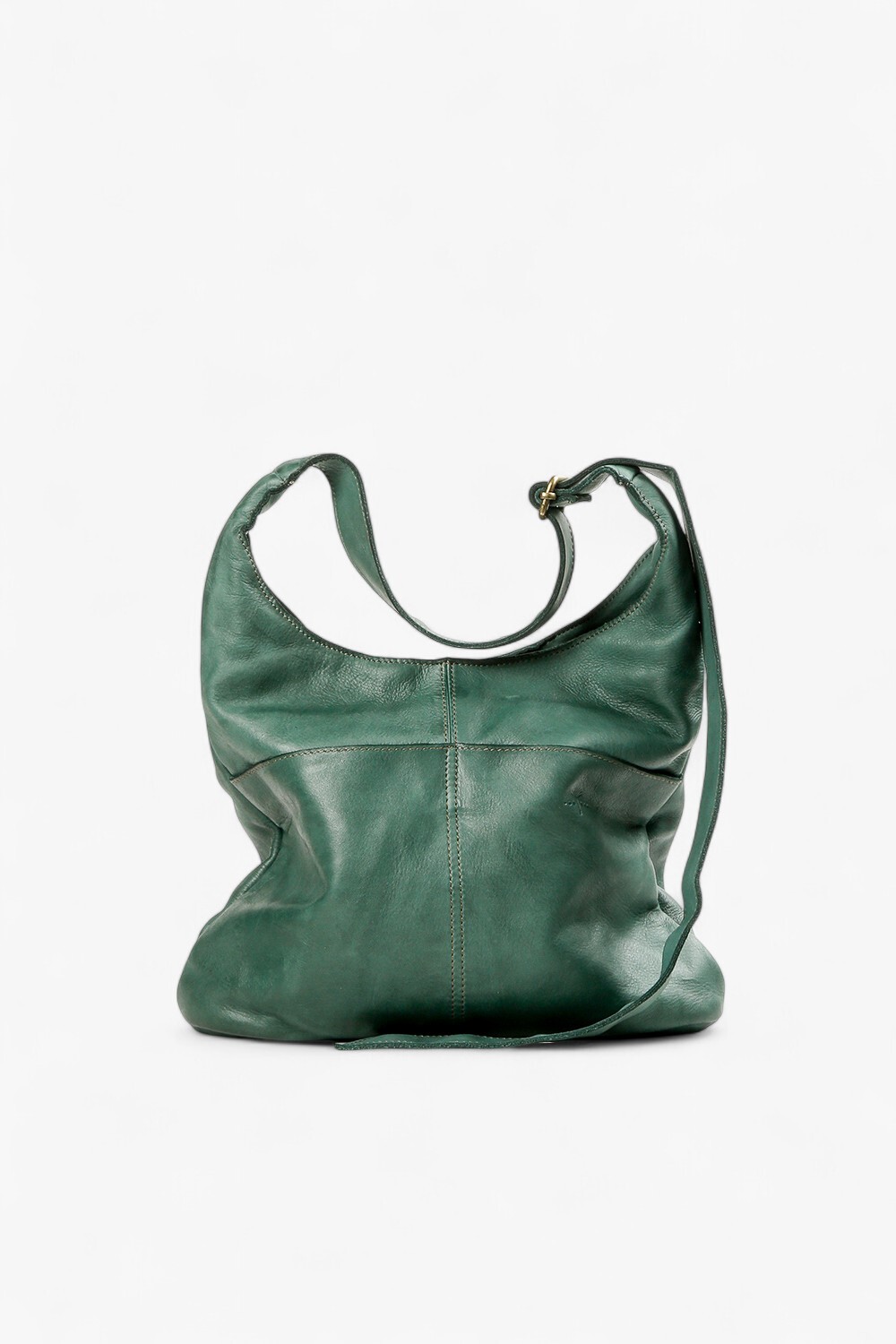 Simple 雙口袋肩背包 湖綠