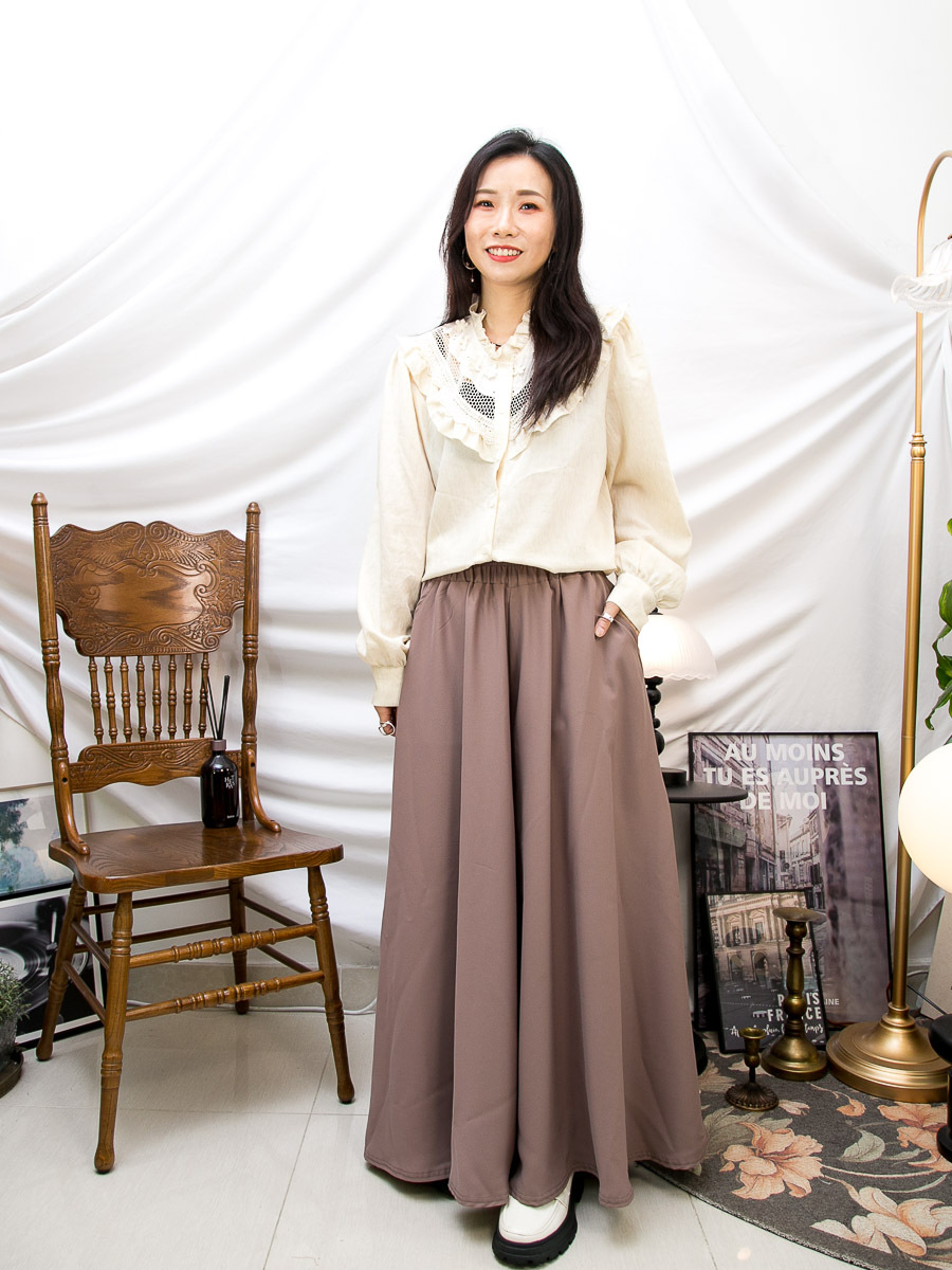 ⬇️開倉低至半價😱FINALSALE📣 全開胸扣鈕 ‧ LACE刺繡 麻棉料TOP 【不設退換】