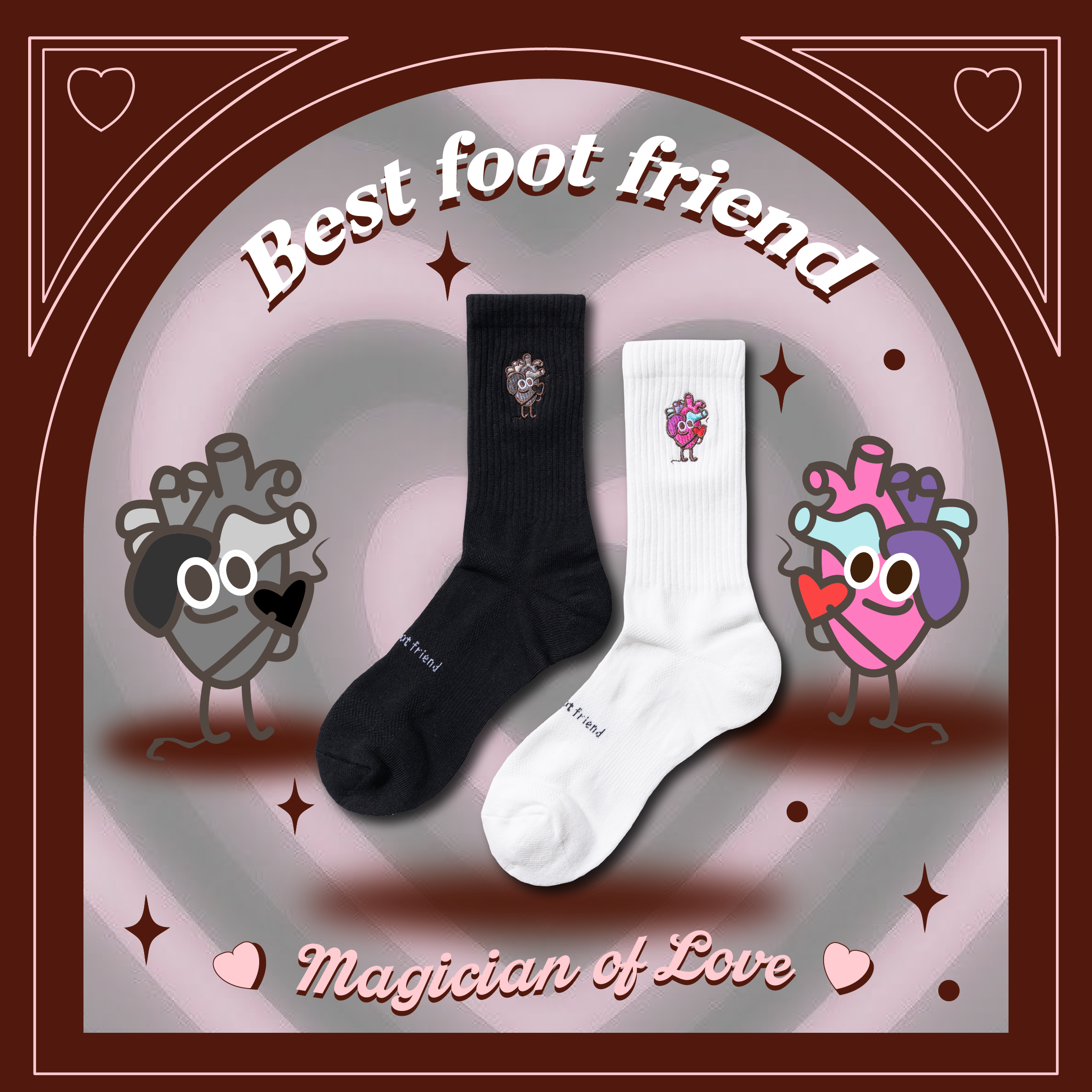 【逢甲 FUZZY】Best Foot Friend Magician Of Love 愛情魔法師 襪子 BF24002