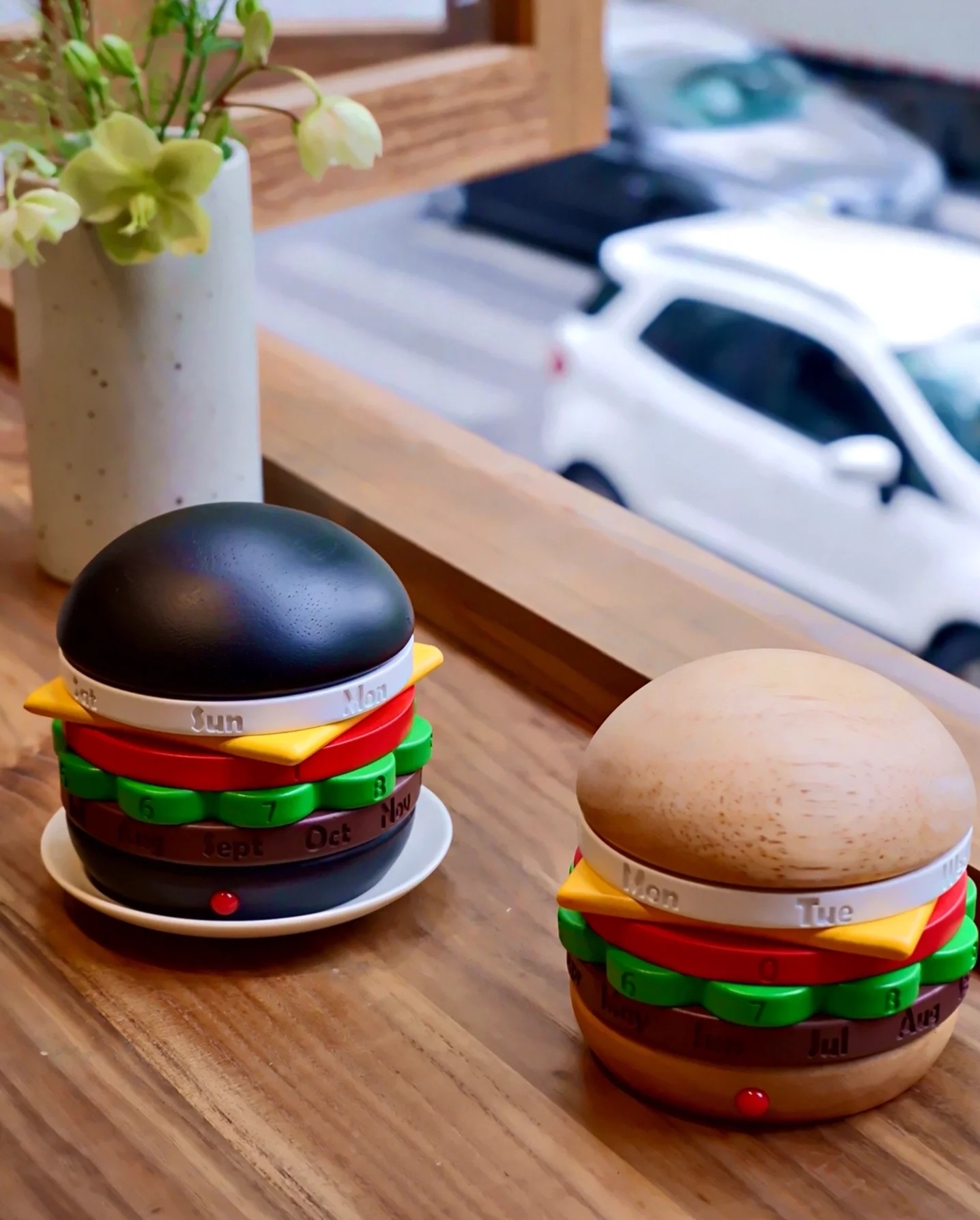 代購-漢堡旋轉日曆 桌上擺設 配件小玩具