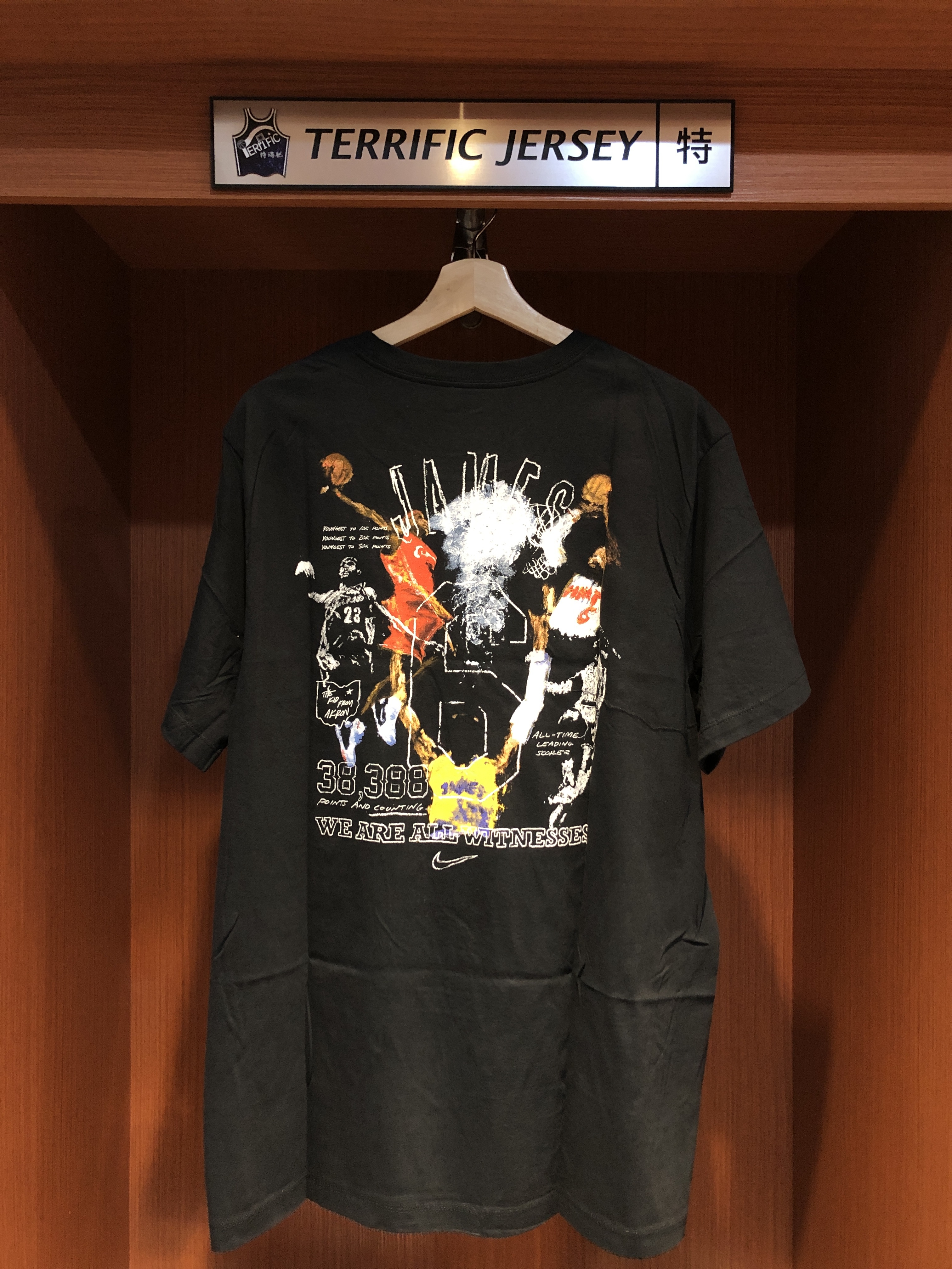 NBA短袖 Lebron James 38388 Points 洛杉磯湖人 總得分史上第一人 Nike Tee 棉質 全新