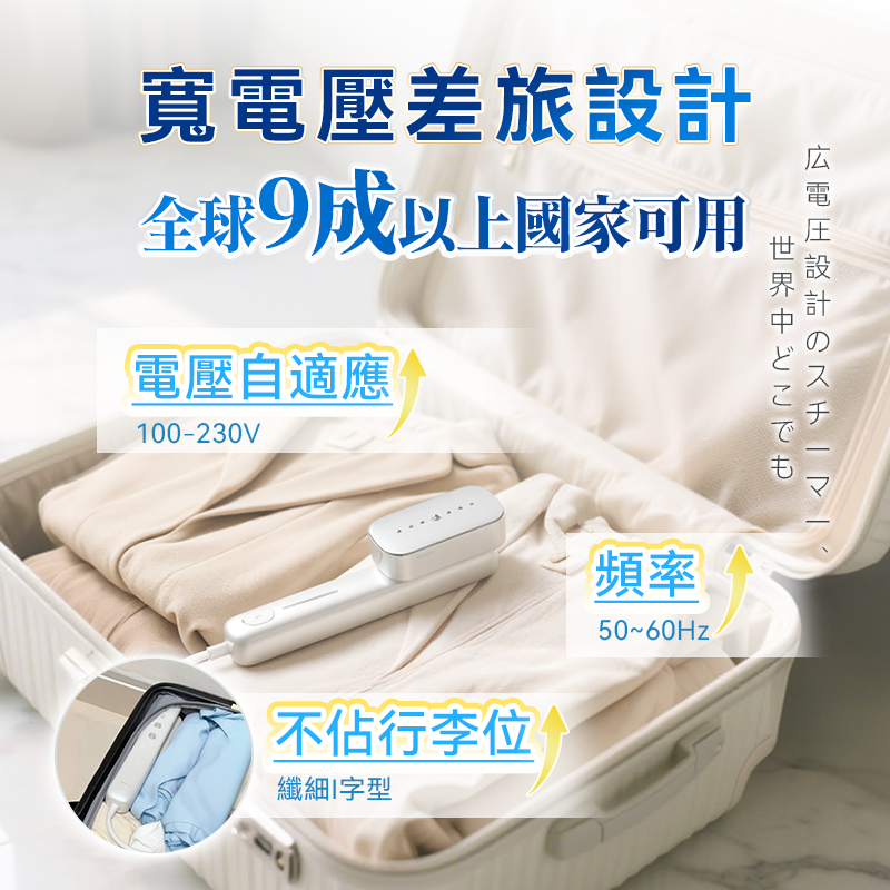 日本Yohome| Multi-V輕感旋轉多衣適溫即熱大面積除皺蟎菌雙淨掛燙機 | 原裝行貨一年保養