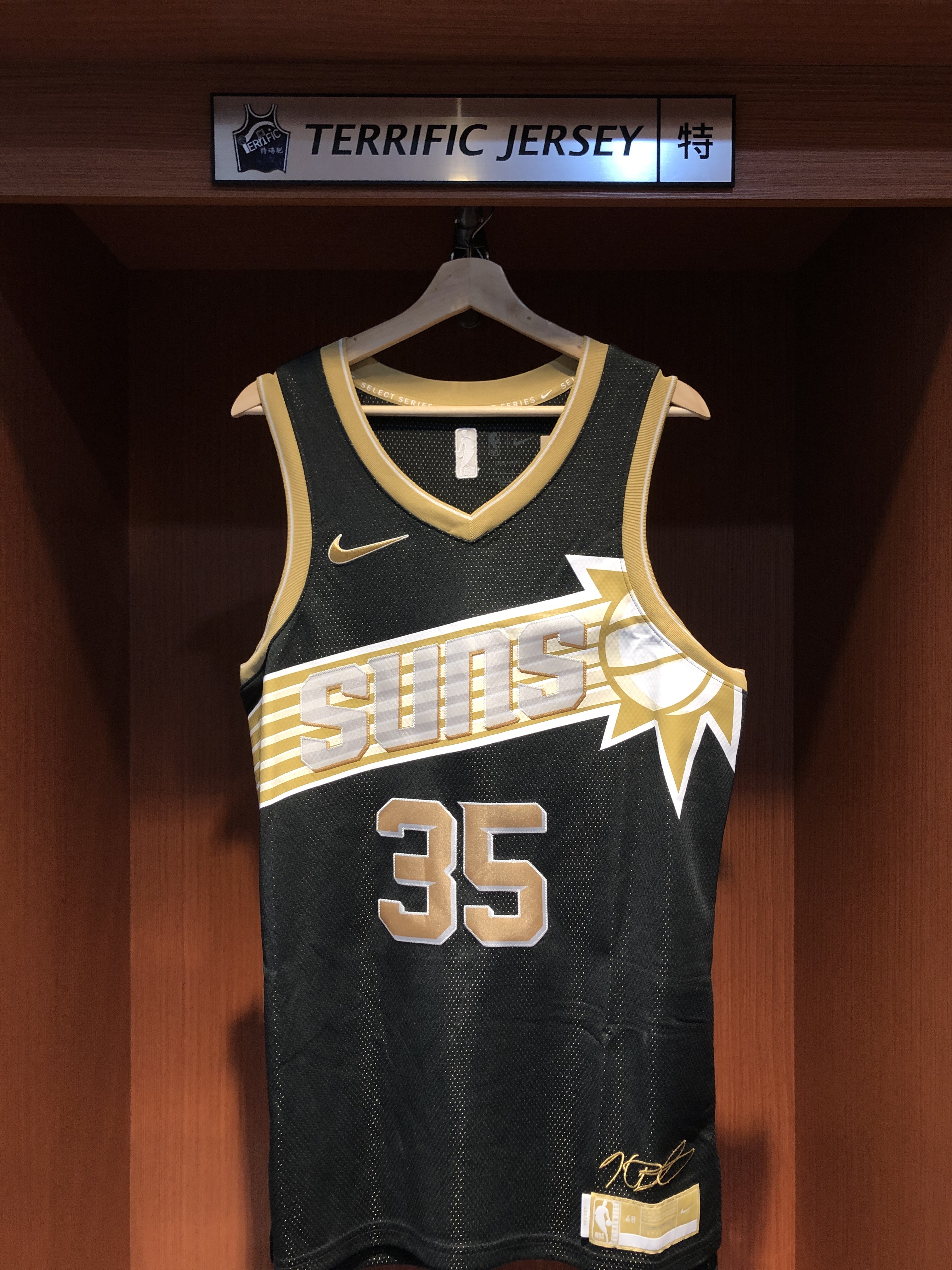 NBA球衣 Kevin Durant 鳳凰城太陽黑金 Select Nike Swingman 球迷版 電繡 全新