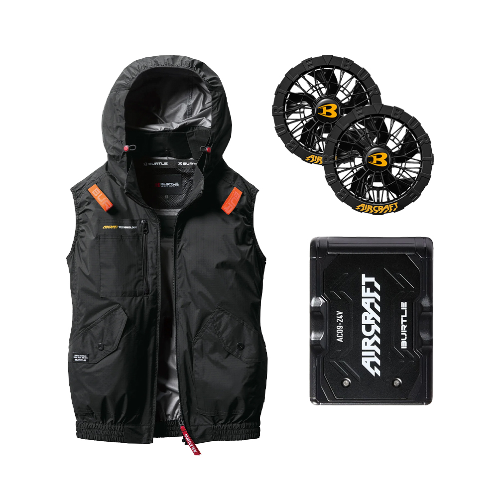 AC2074-35 無袖背心 空調風扇衣 黑色 24V組合