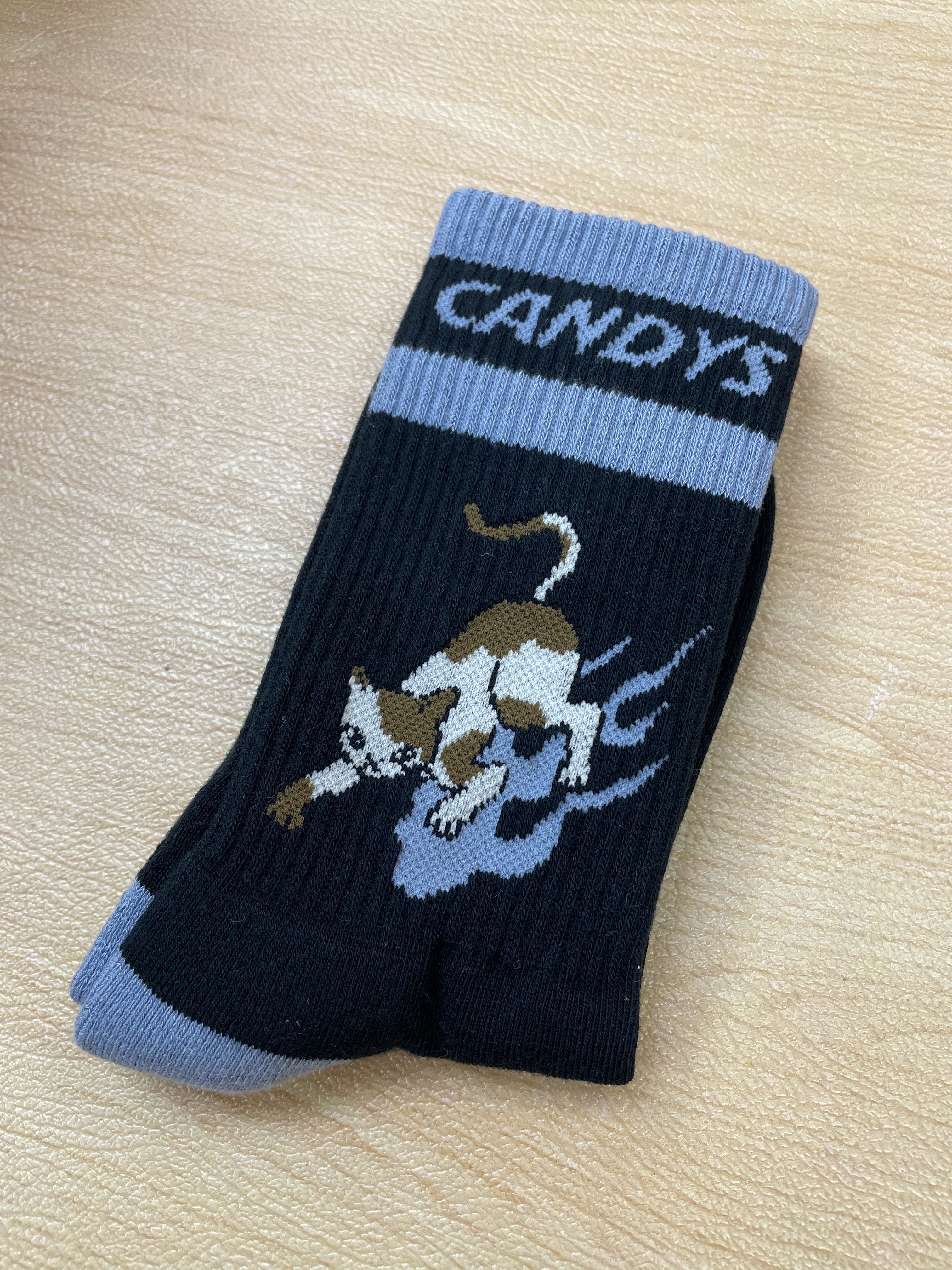 Candy Stripper FIRE CAT RIB Socks