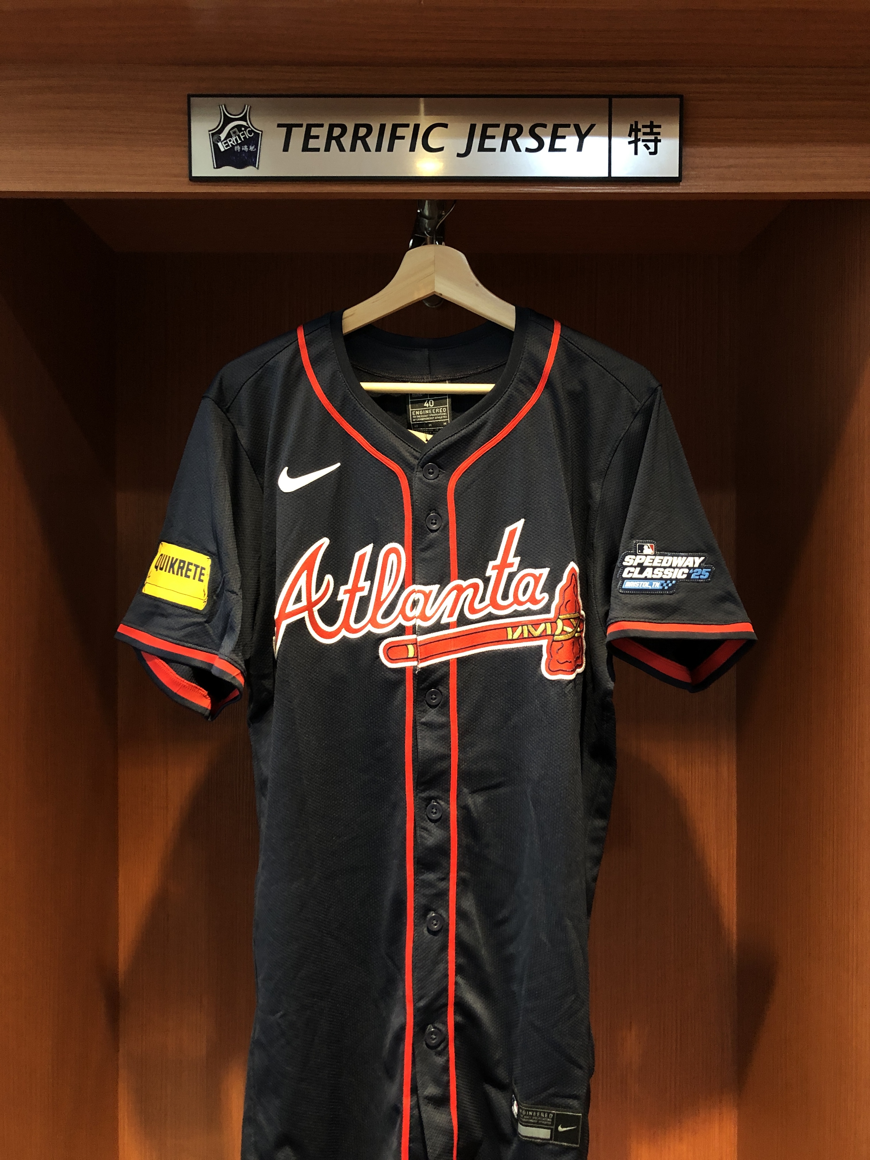 MLB球衣 Ronald Acuna Jr. 亞特蘭大勇士 賽車復古 Speedway Classic Nike Elite Player Name Jersey 球員版 電繡 全新