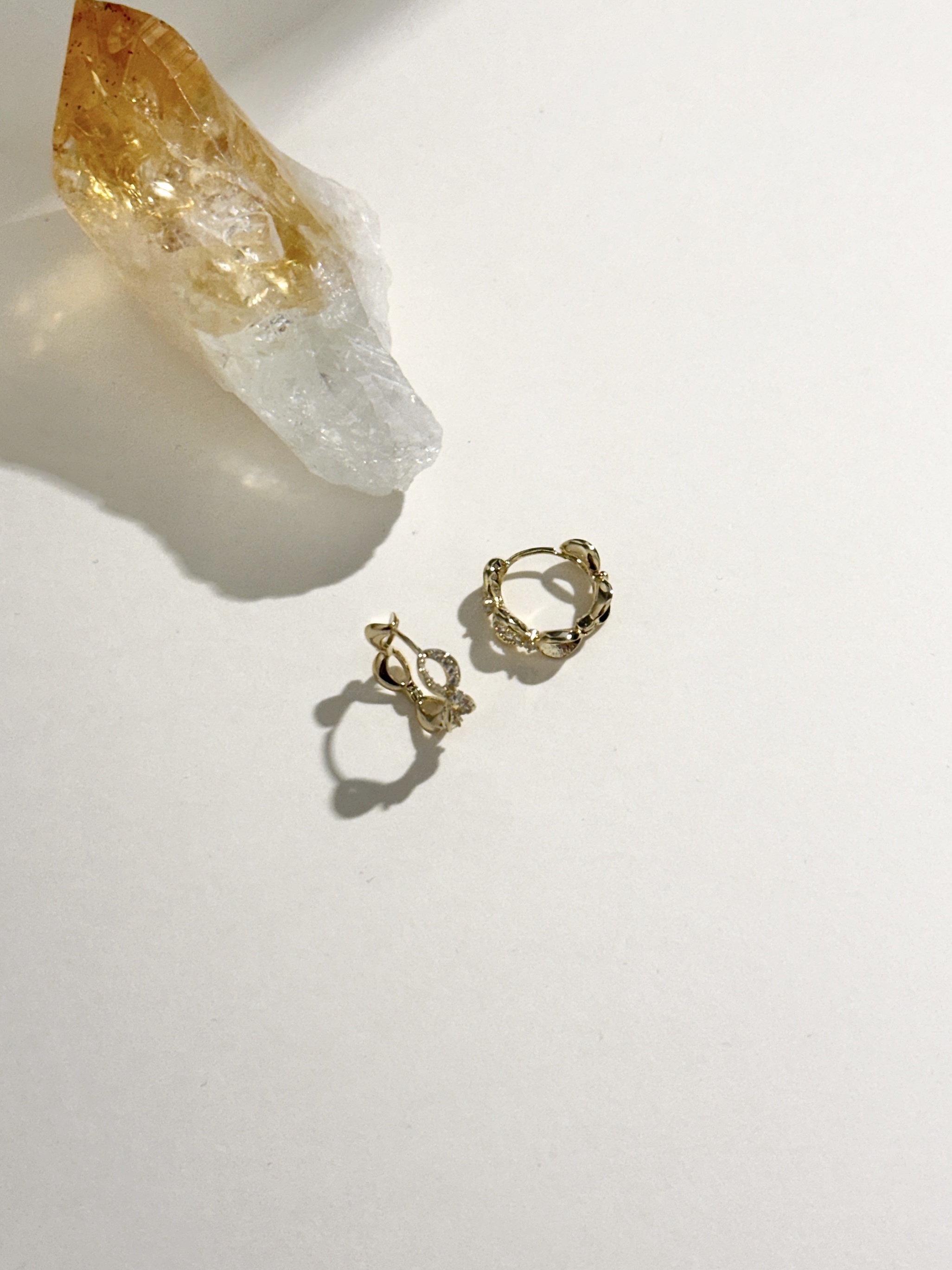 交織小碎鑽耳環