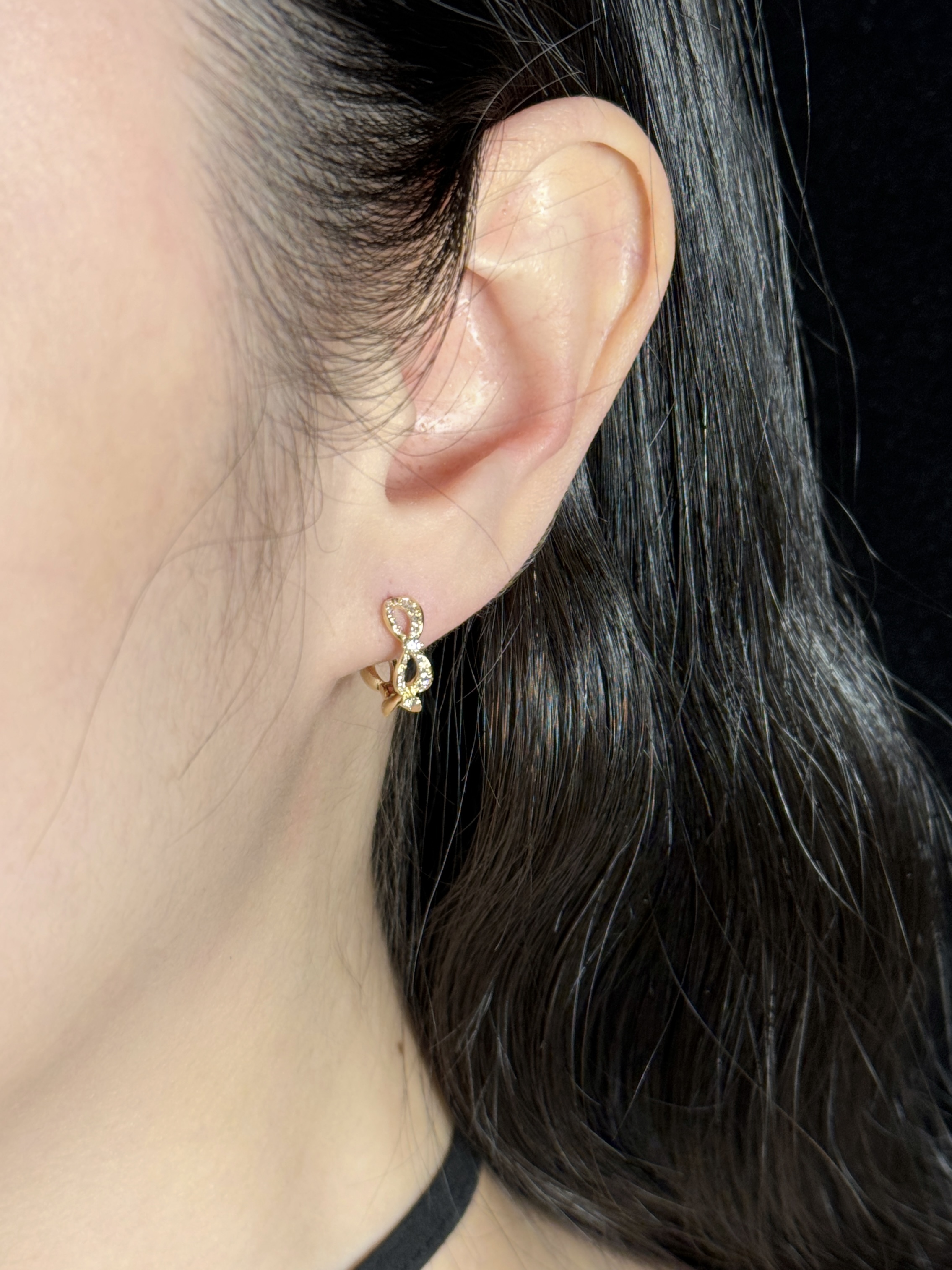 交織小碎鑽耳環