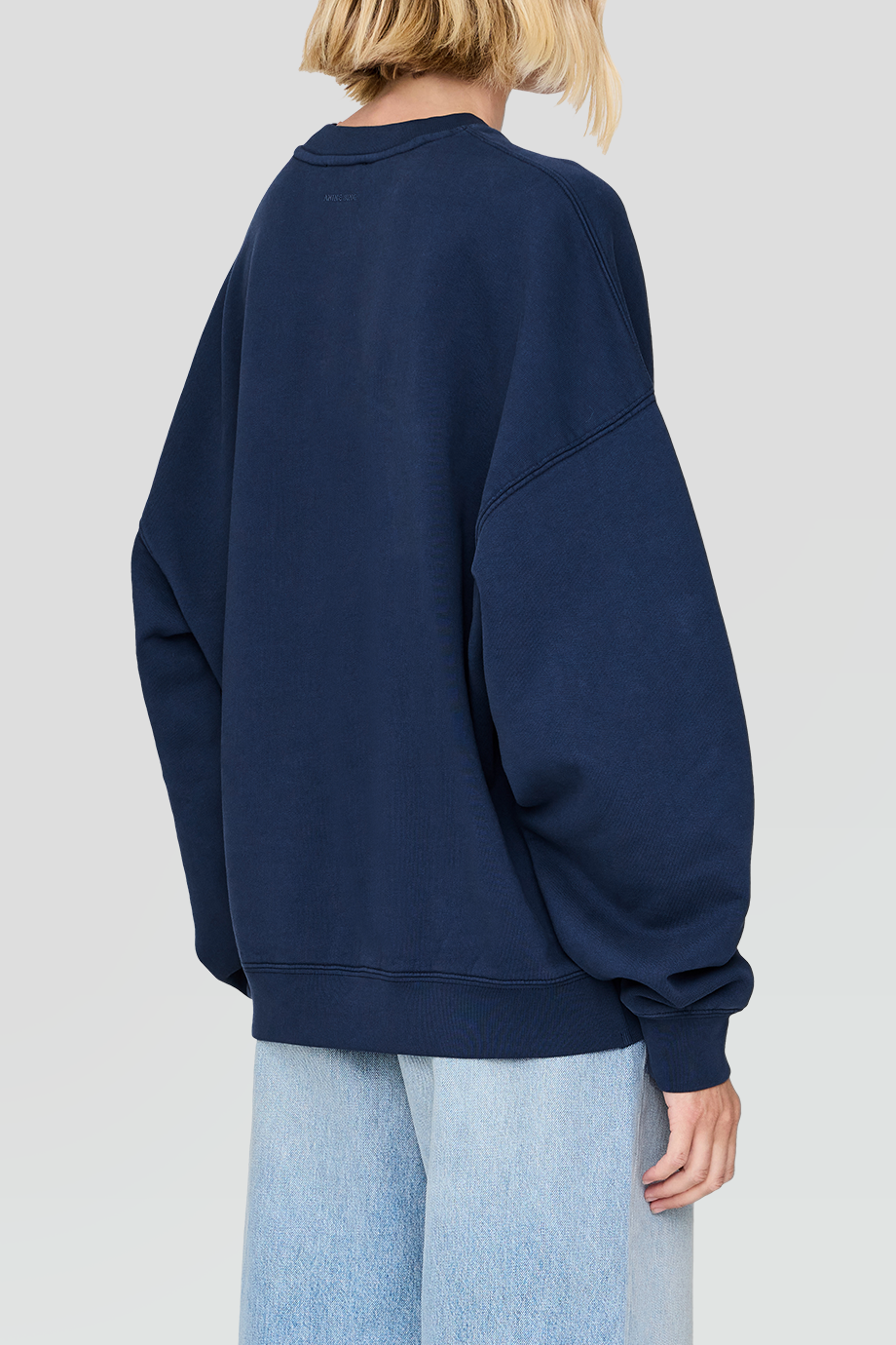 Anine Bing｜MILES 落肩品牌絨布貼飾衛衣