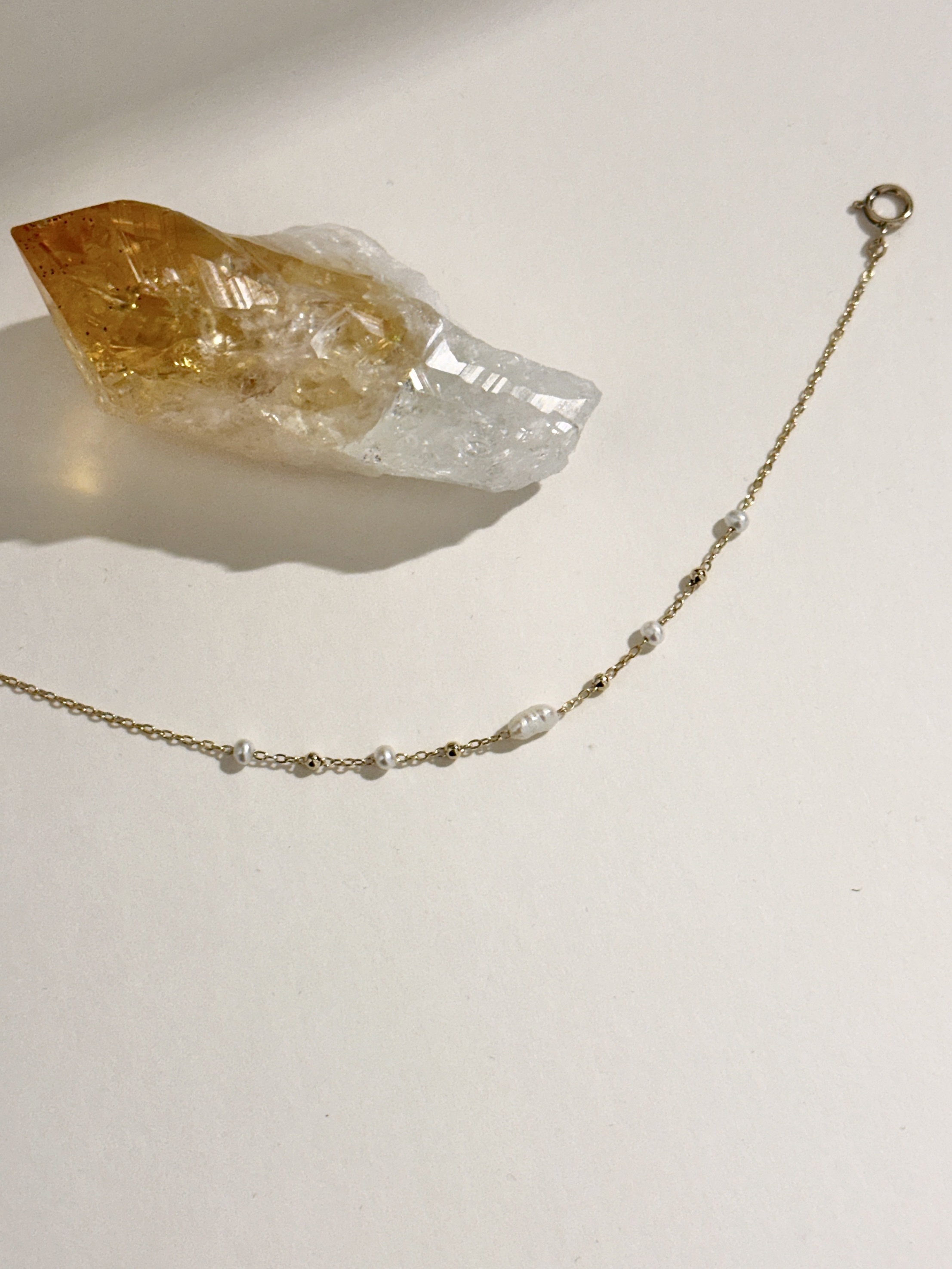 星願花瓣珍珠手鍊