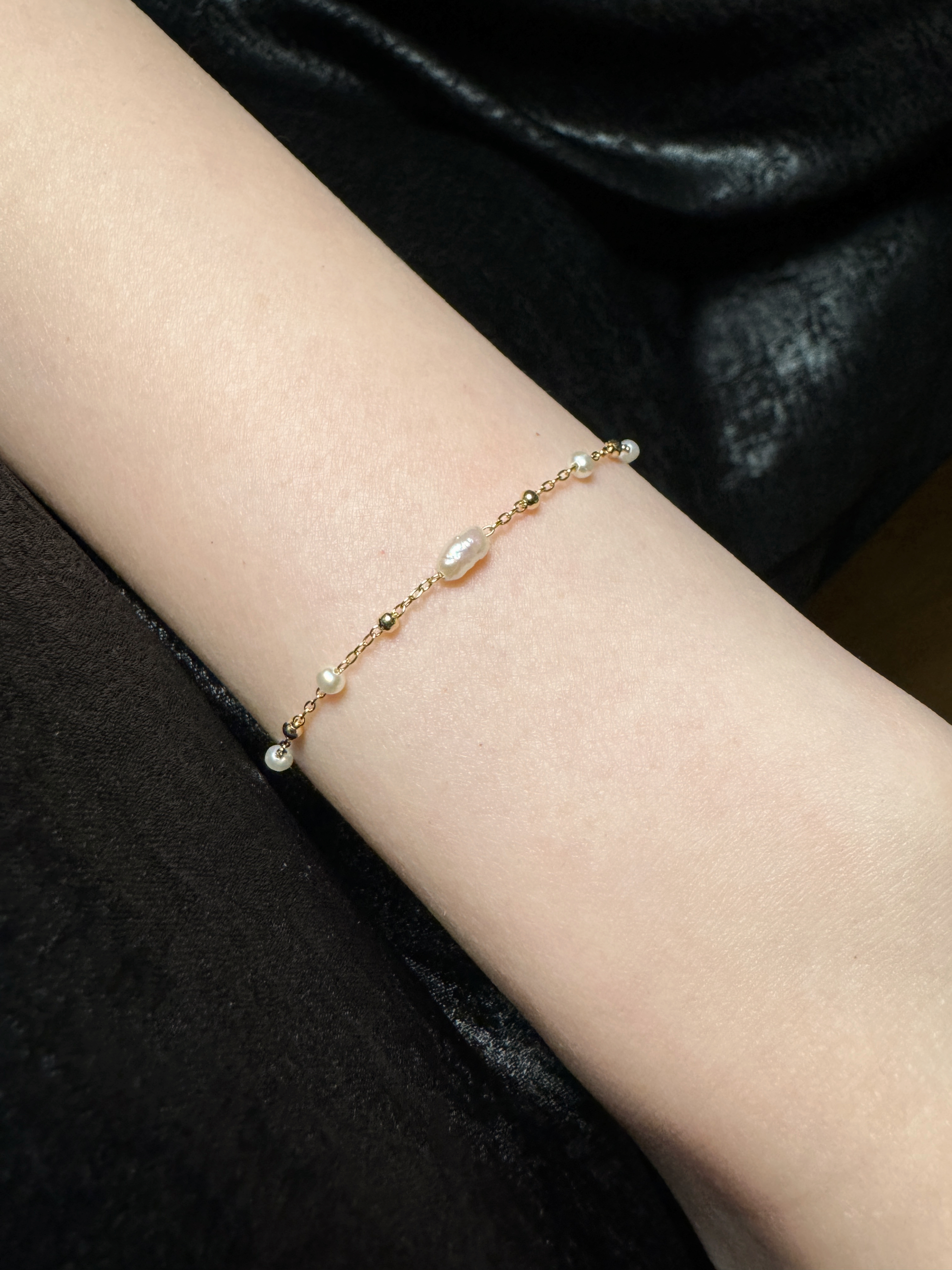 星願花瓣珍珠手鍊