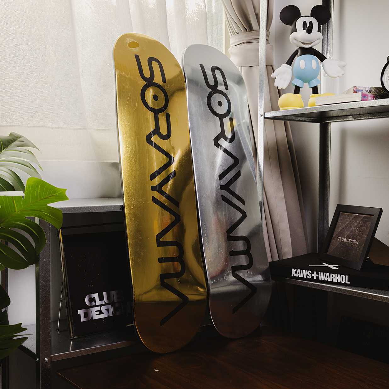 HAJIME SORAYAMA SHARK SKATEBOARD DECK 2020 空山基 滑板 金/銀