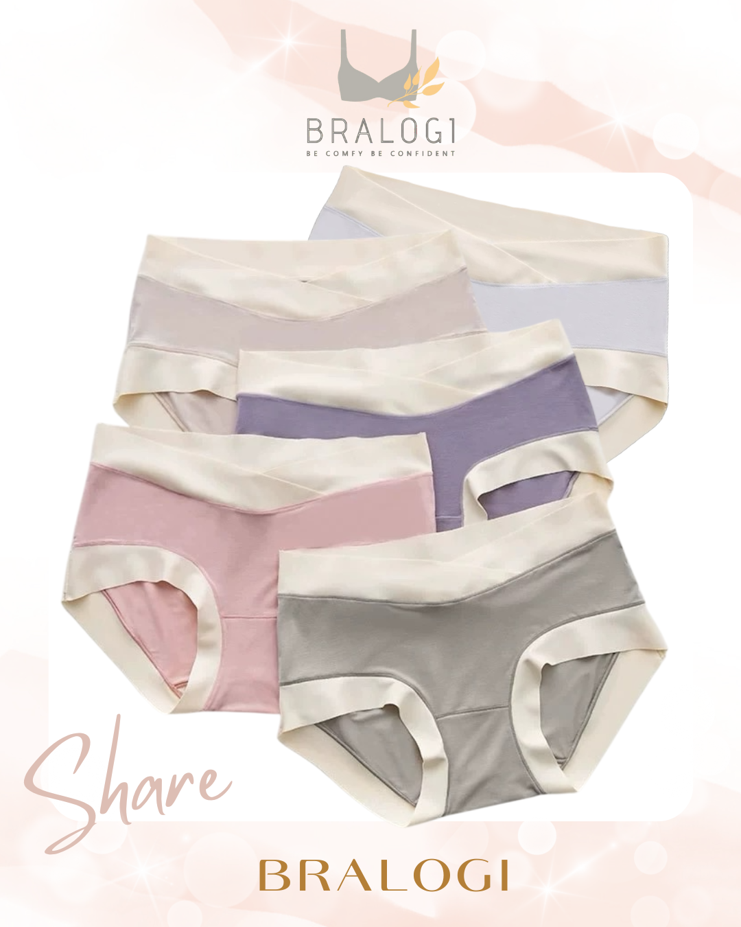 1903U 裸感孕婦低腰奶褲 L/XL/XXL