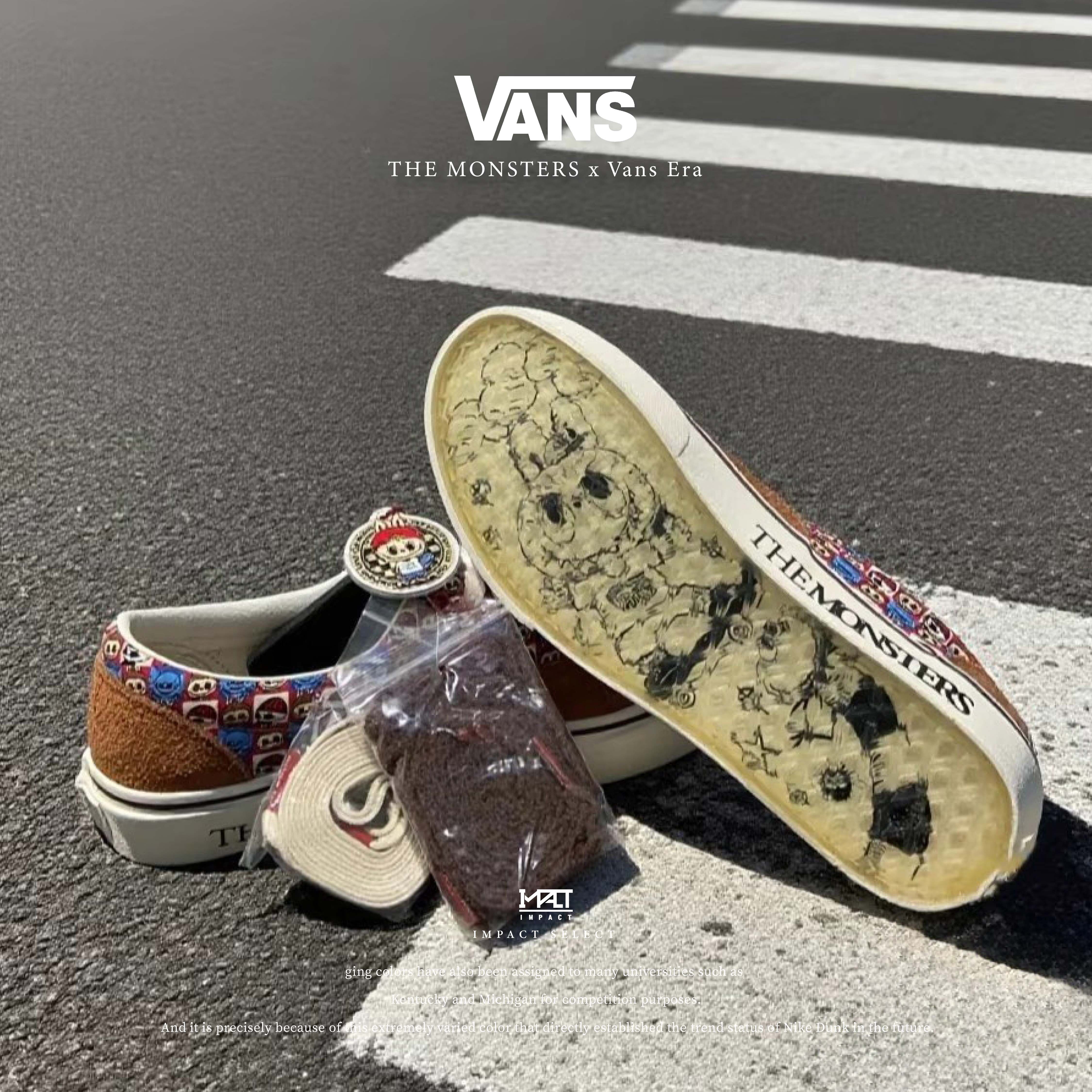 THE MONSTERS x Vans Era LABUBU聯名款 絨面 板鞋 棕色 男女同款 VN000EWZDFO