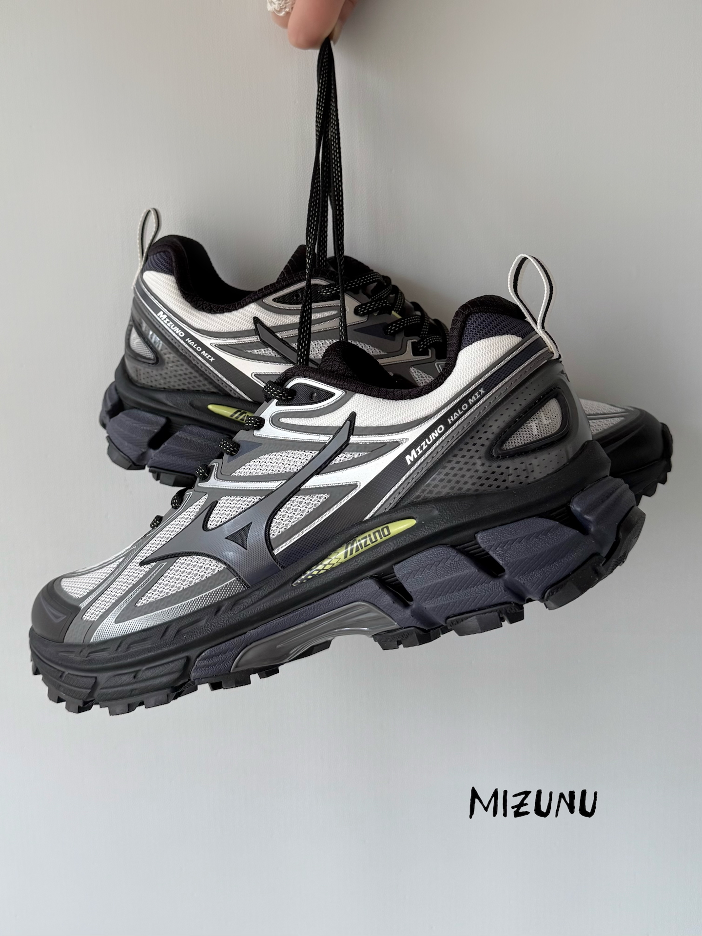 代購-美津濃 MIZUNO Halo Mix TL 灰白/黑 防潑水男女同款 D1GH251201