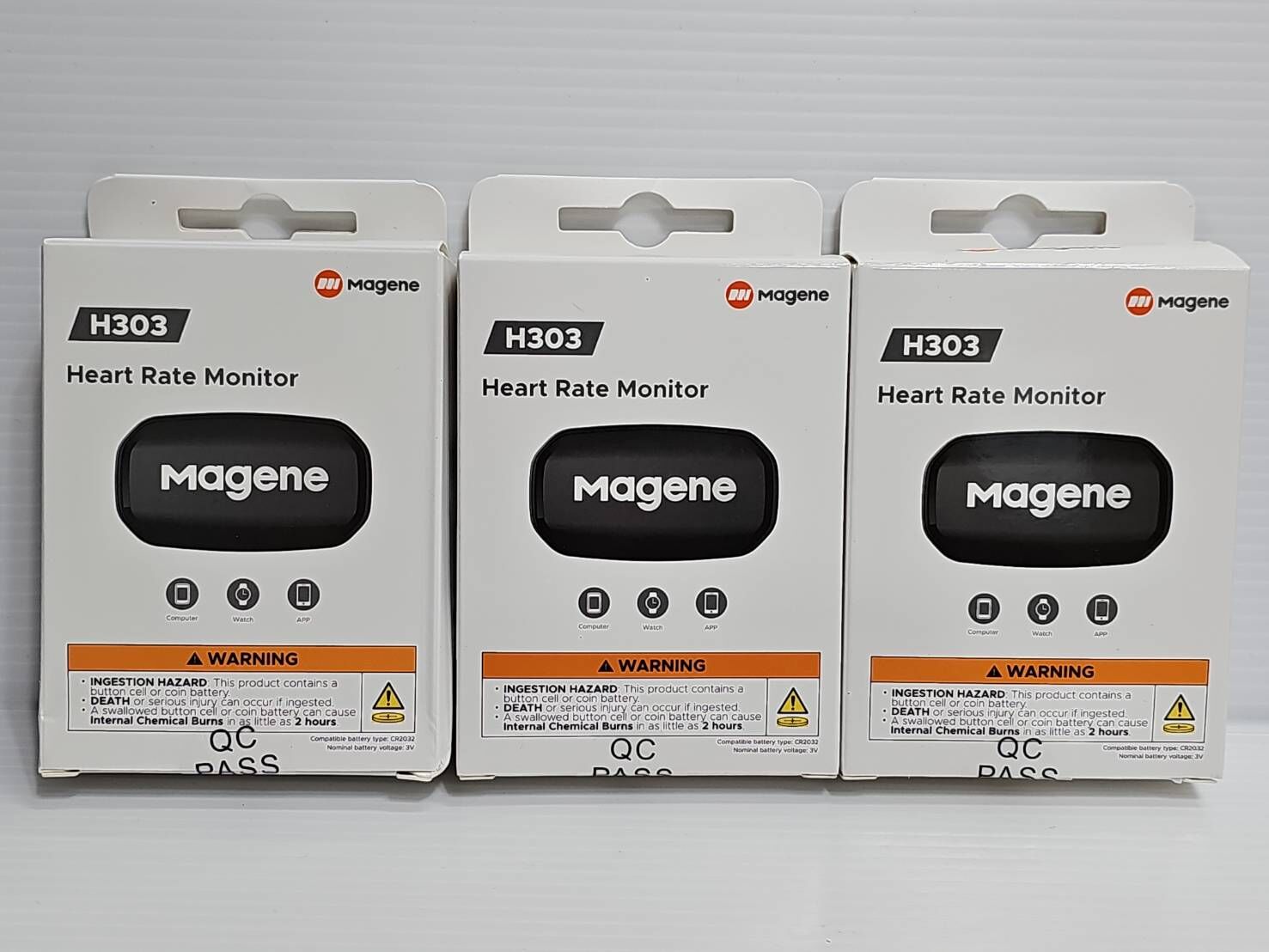 (3組入) MAGENE 邁金 H303 雙模心率傳感器 心跳錶帶組 心跳錶 心率計 智慧心率帶監控組 適用:MAGENE 碼錶 / Bryton 碼錶 / GARMIN 碼錶