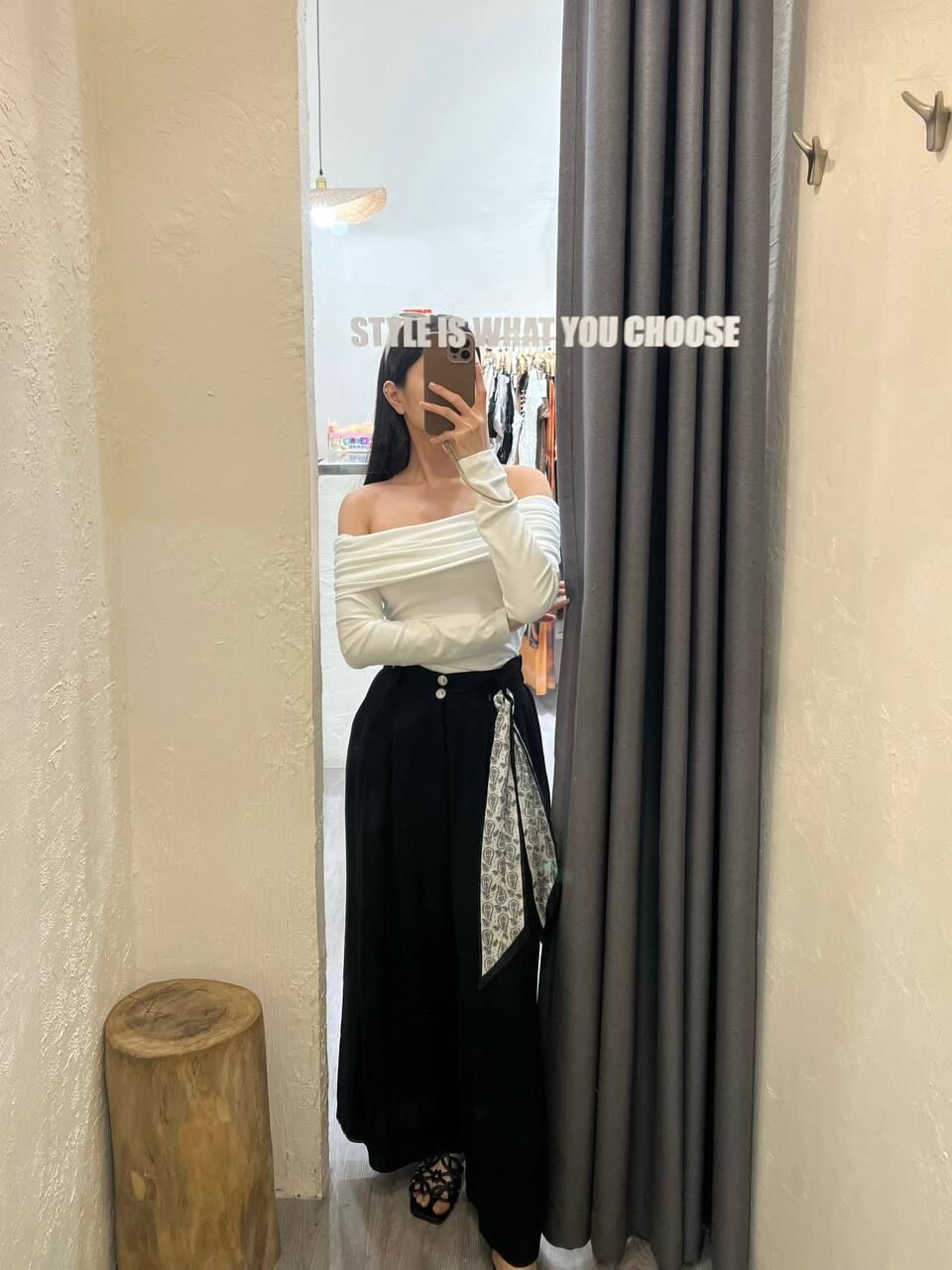 Culotte with silk tie