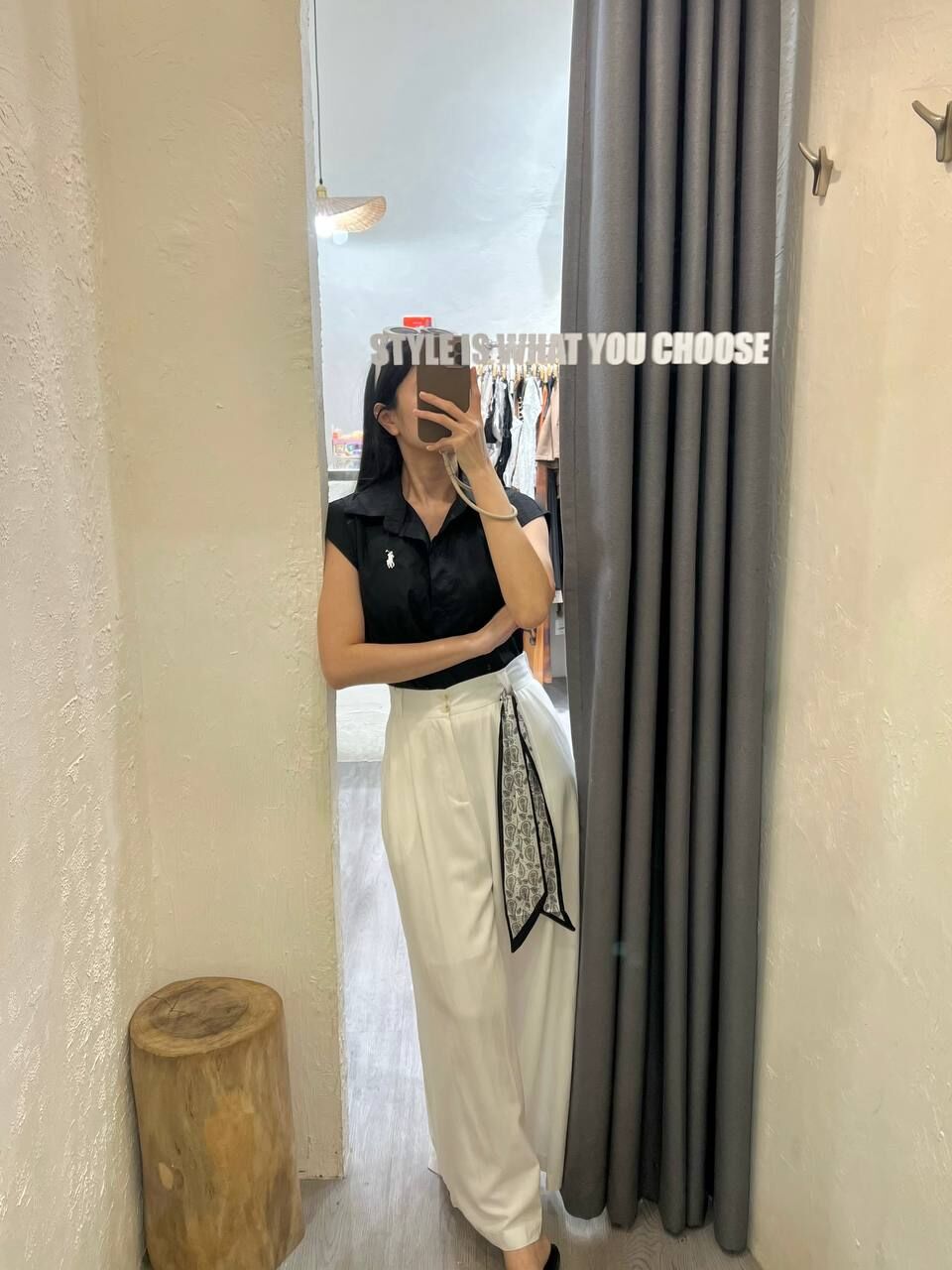 Culotte with silk tie
