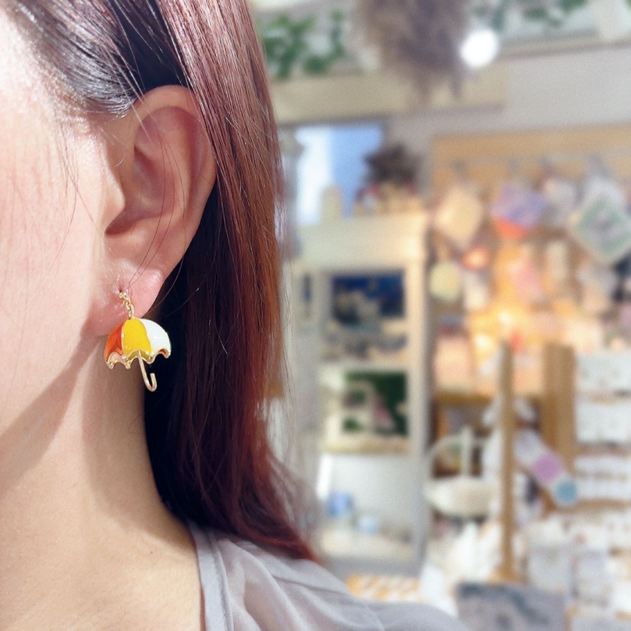 雨天雨傘耳環