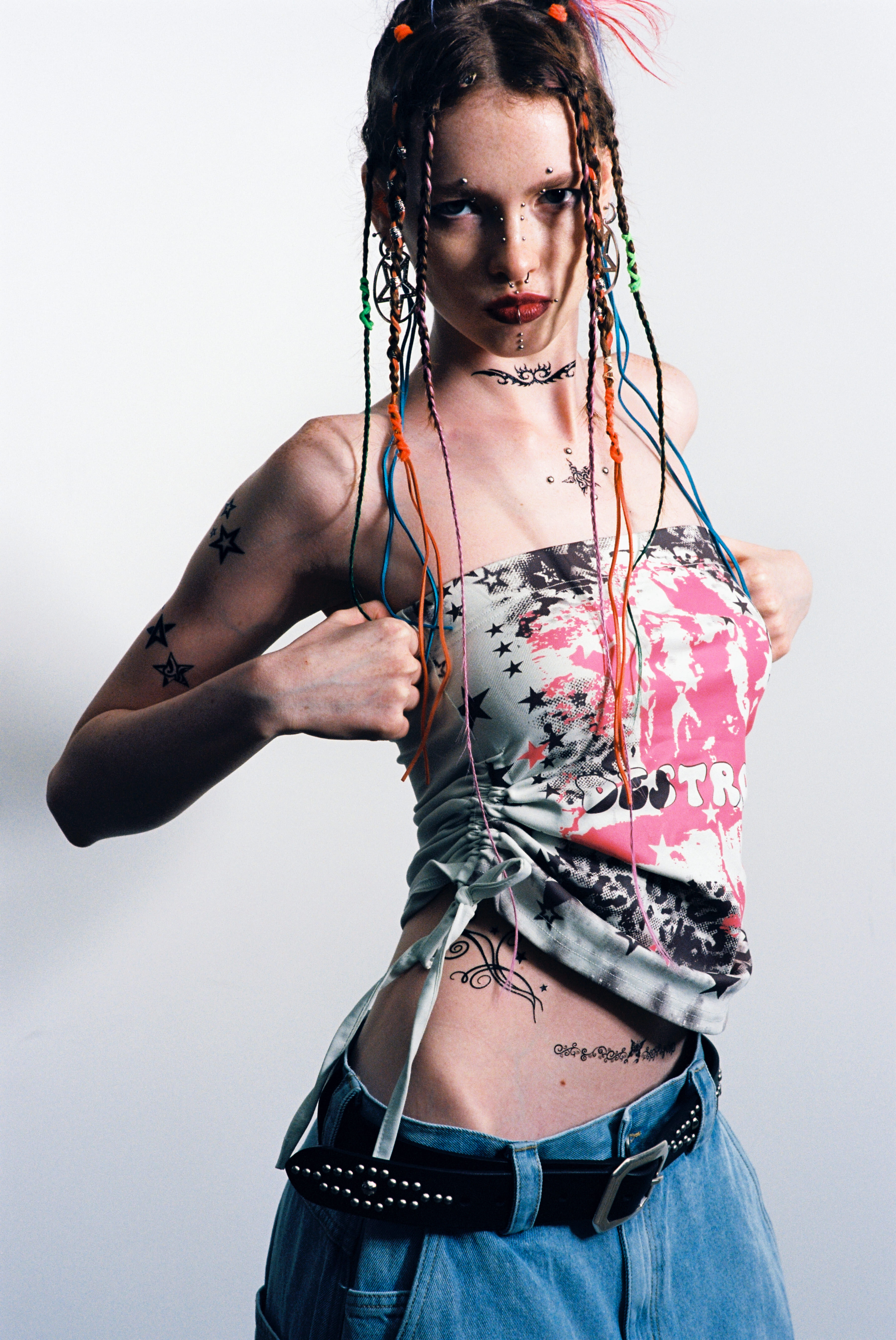 LUSIVE｜星星塗鴉抹胸 DESTROY Graffiti Star Top (Lime)