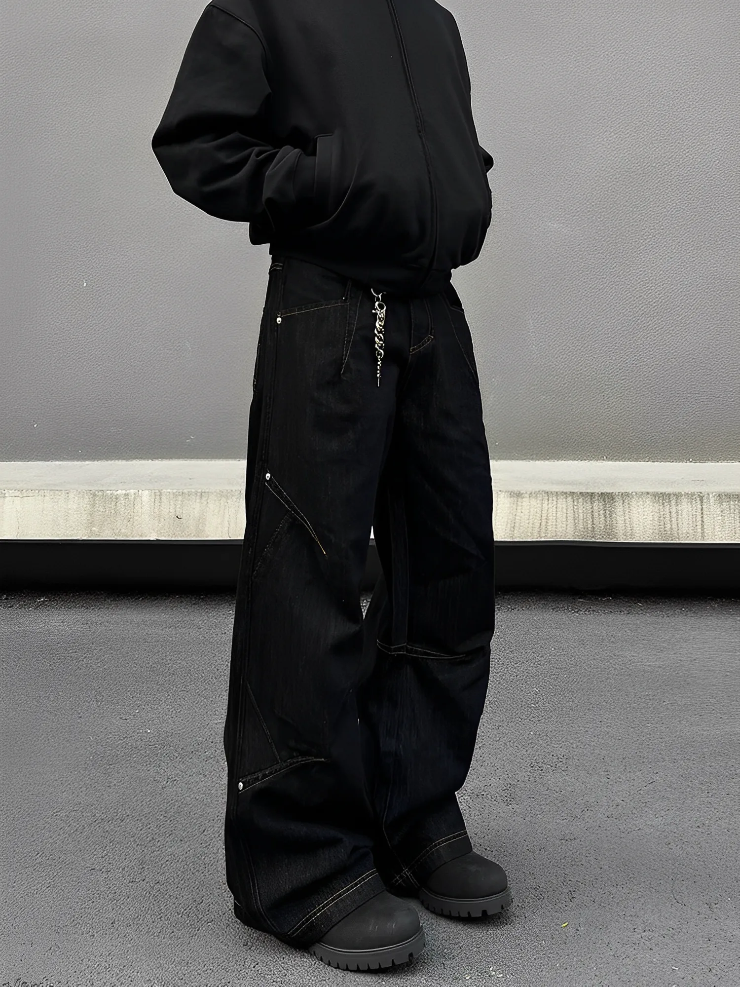 月牙 弦月 單寧 彎刀 牛仔 長褲