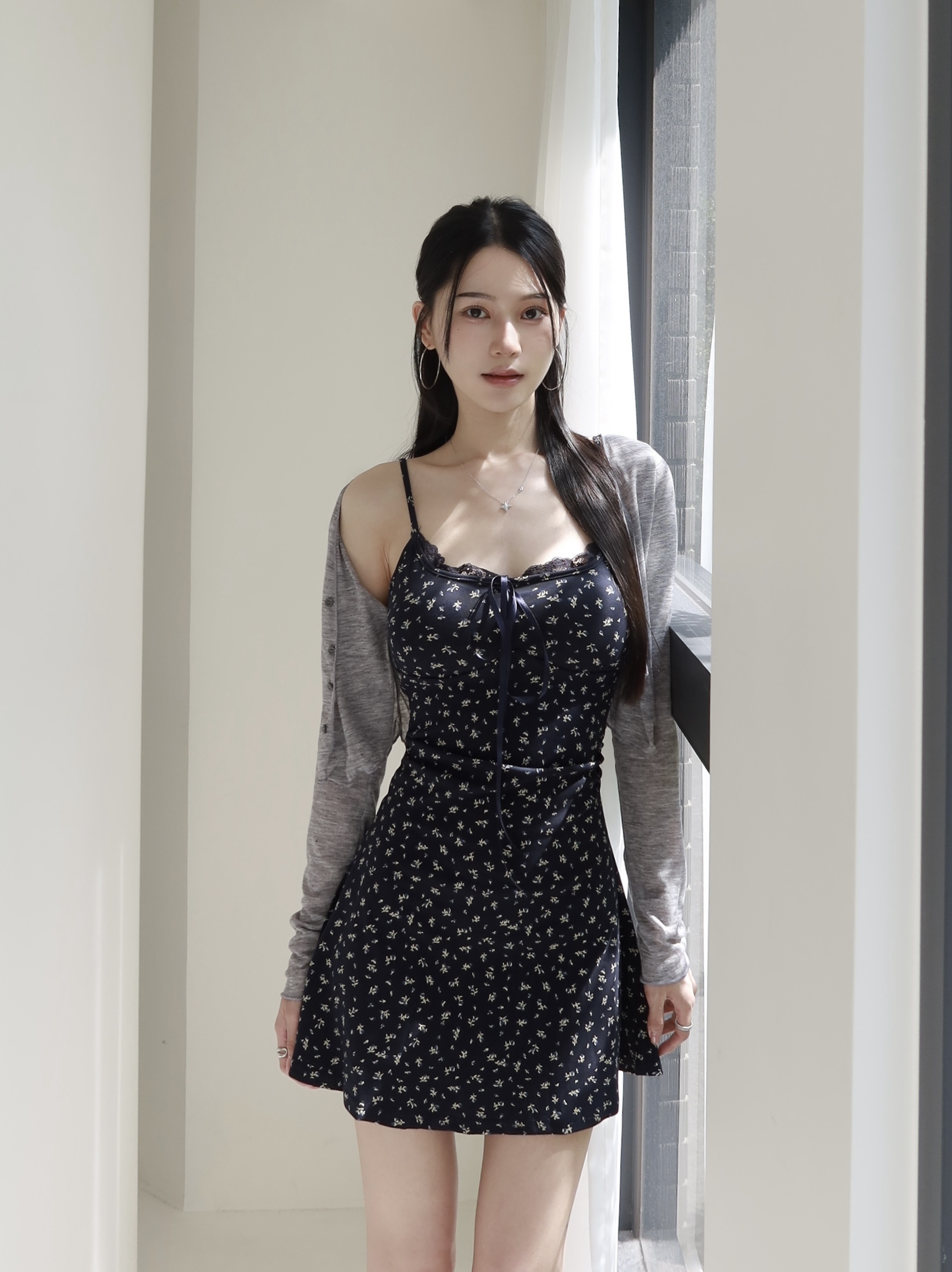 甜美碎花兩件式連身裙