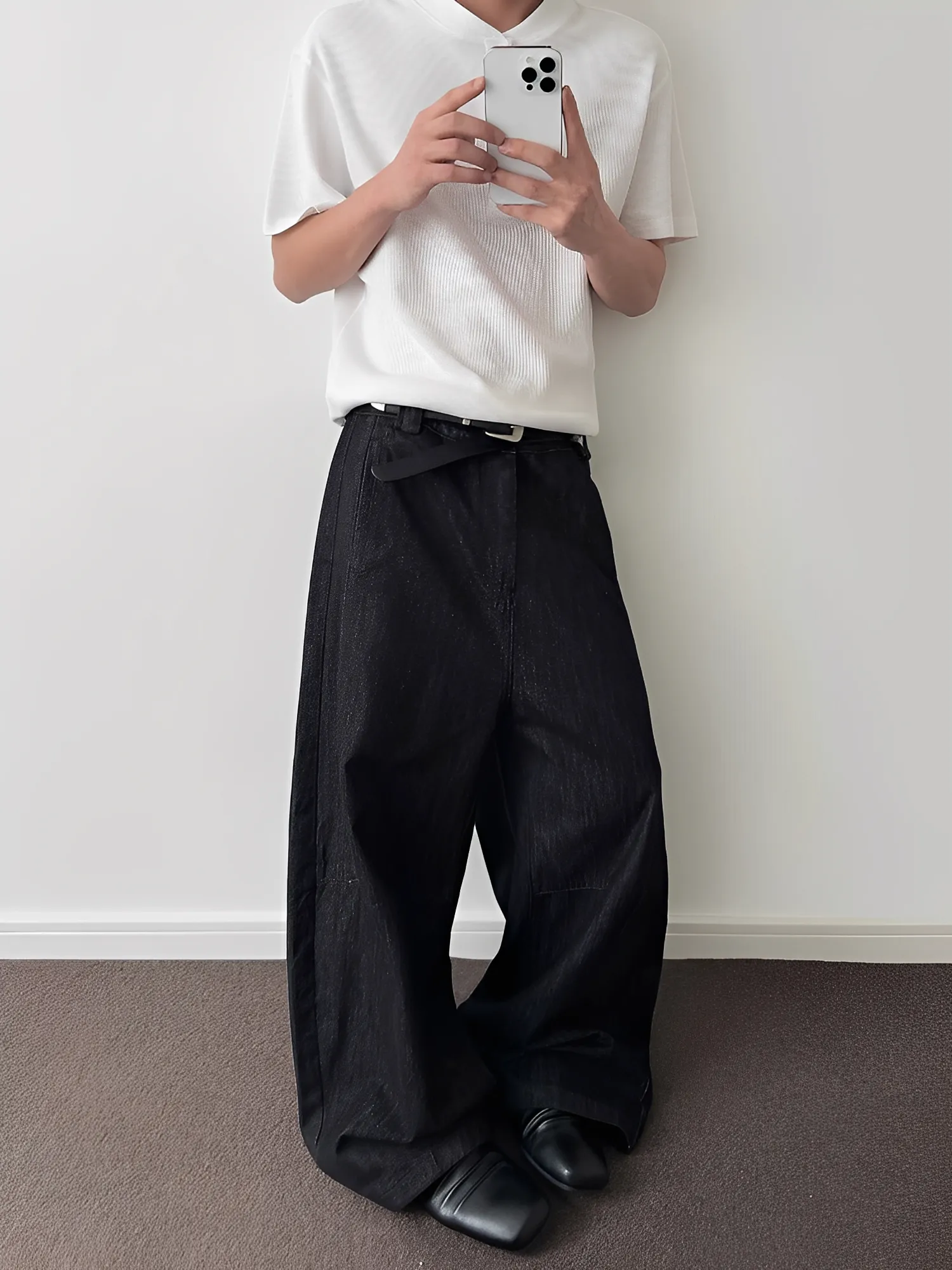 美式 cleanfit 打褶 廓形 牛仔 長褲