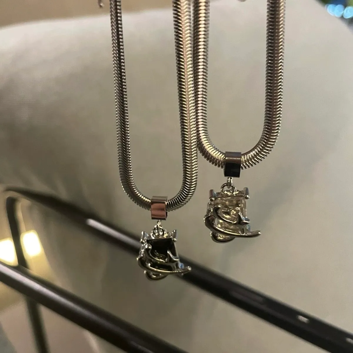 美式 蛇骨 造型 鎖骨 項鍊