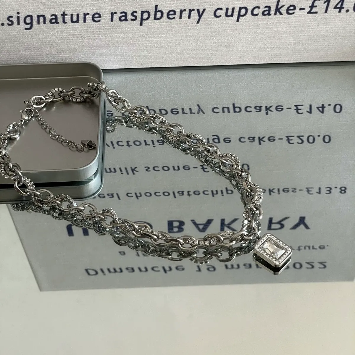 方形 寶石 設計 項鍊