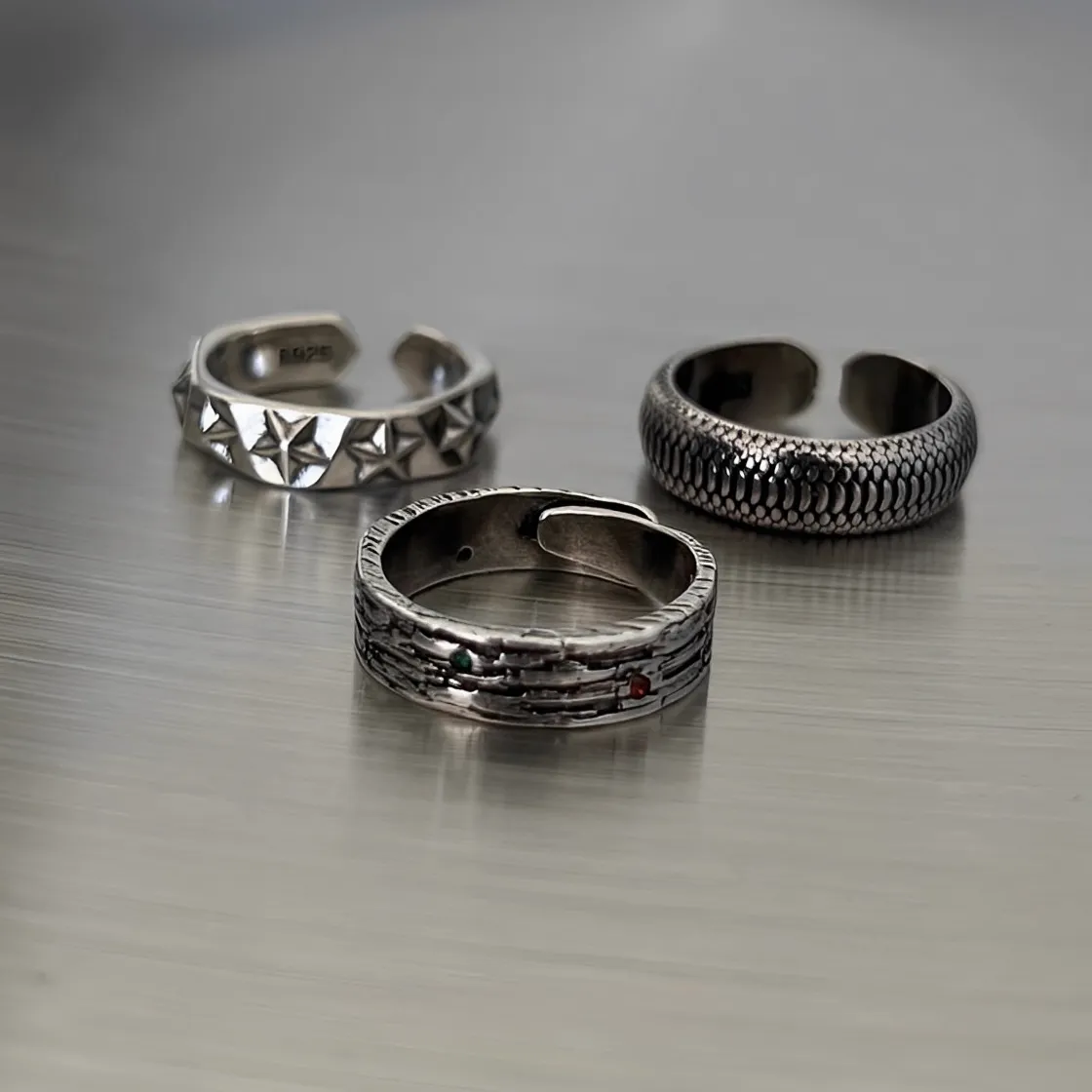 復古 小眾 調節 戒指