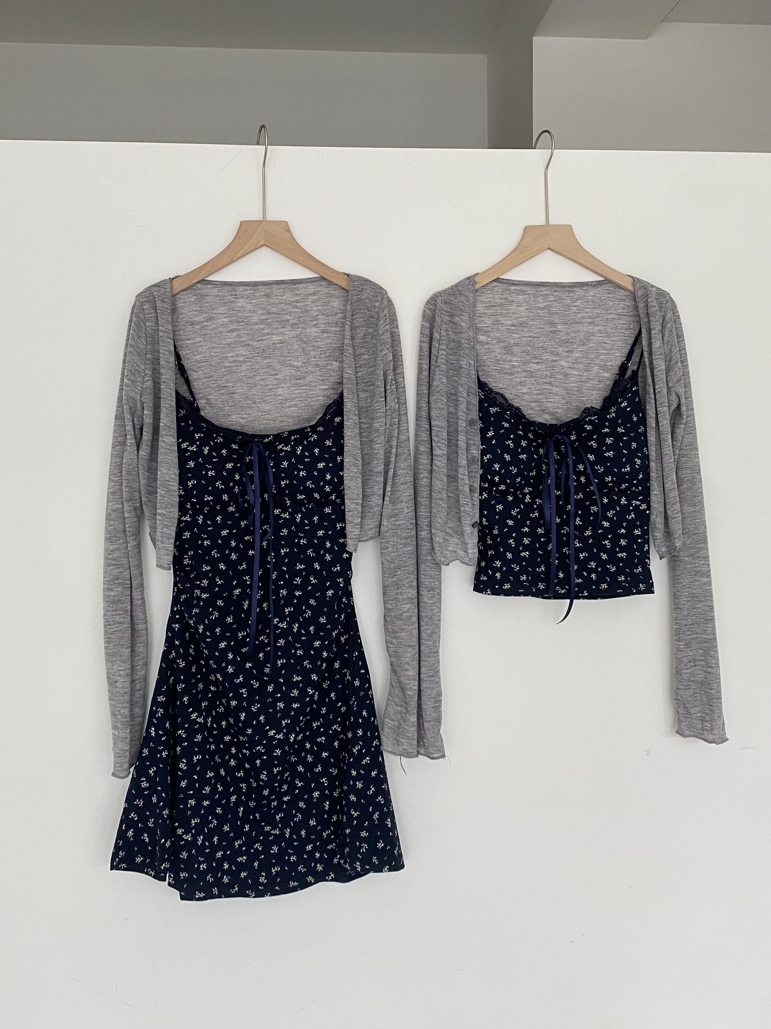 甜美碎花兩件式背心