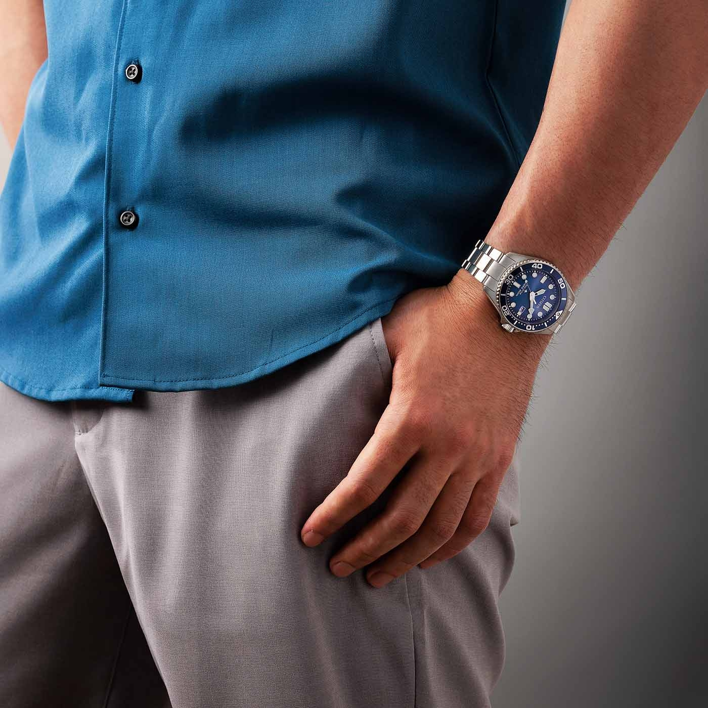 萬年鐘錶- Citizen PROMASTER 星辰錶深海藍200米光動能潛水錶BN0260-54L