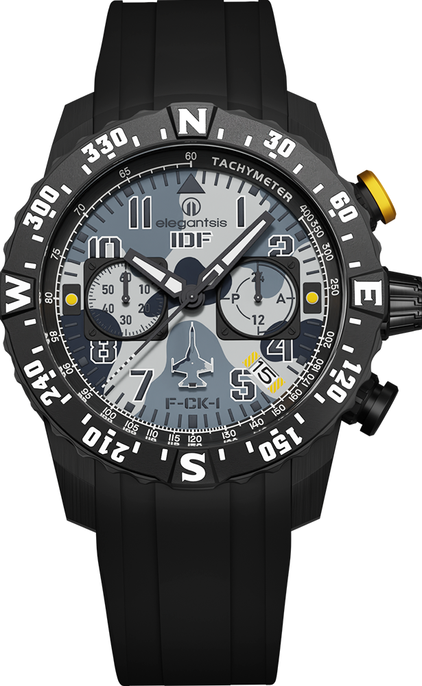 萬年鐘錶 - elegantsis 愛樂時   IDF-經國號特別限定碼表計時款男錶   ELJO43QS-IDF-VB02LC 錶徑 : 43MM