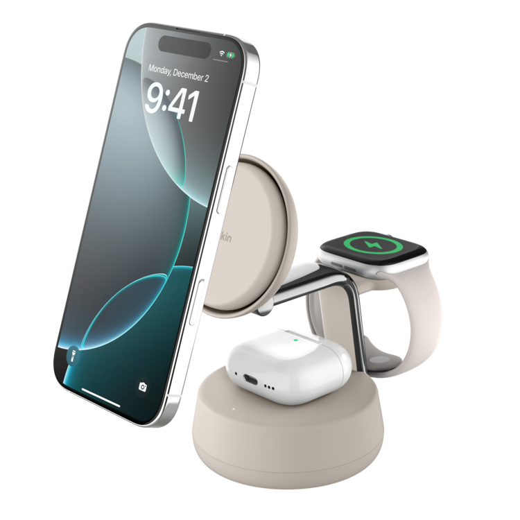 UltraCharge Pro Qi2 3合1 磁吸充電座 25W (附送 45W 充電器)